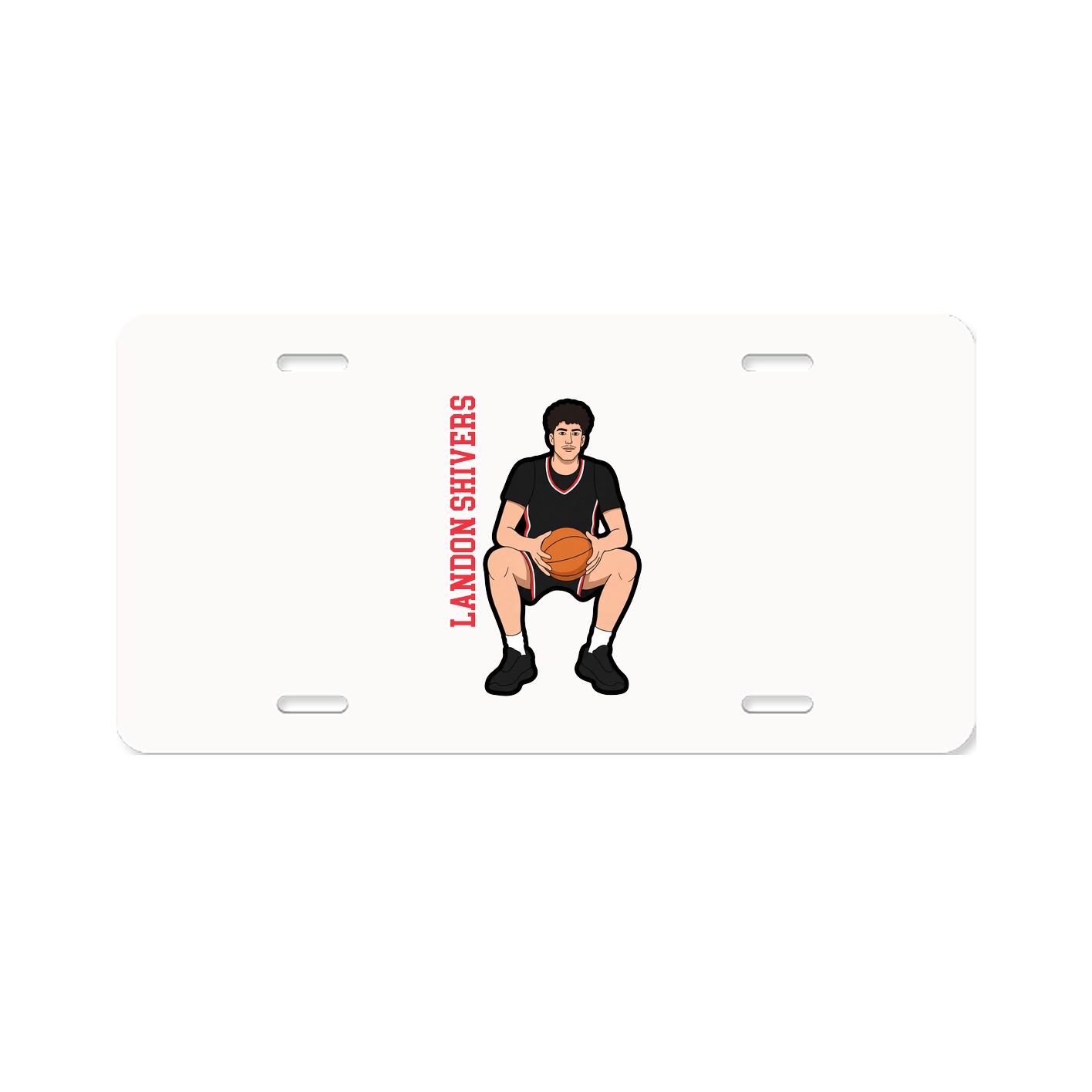 License Plate — Name Vertical in Classic