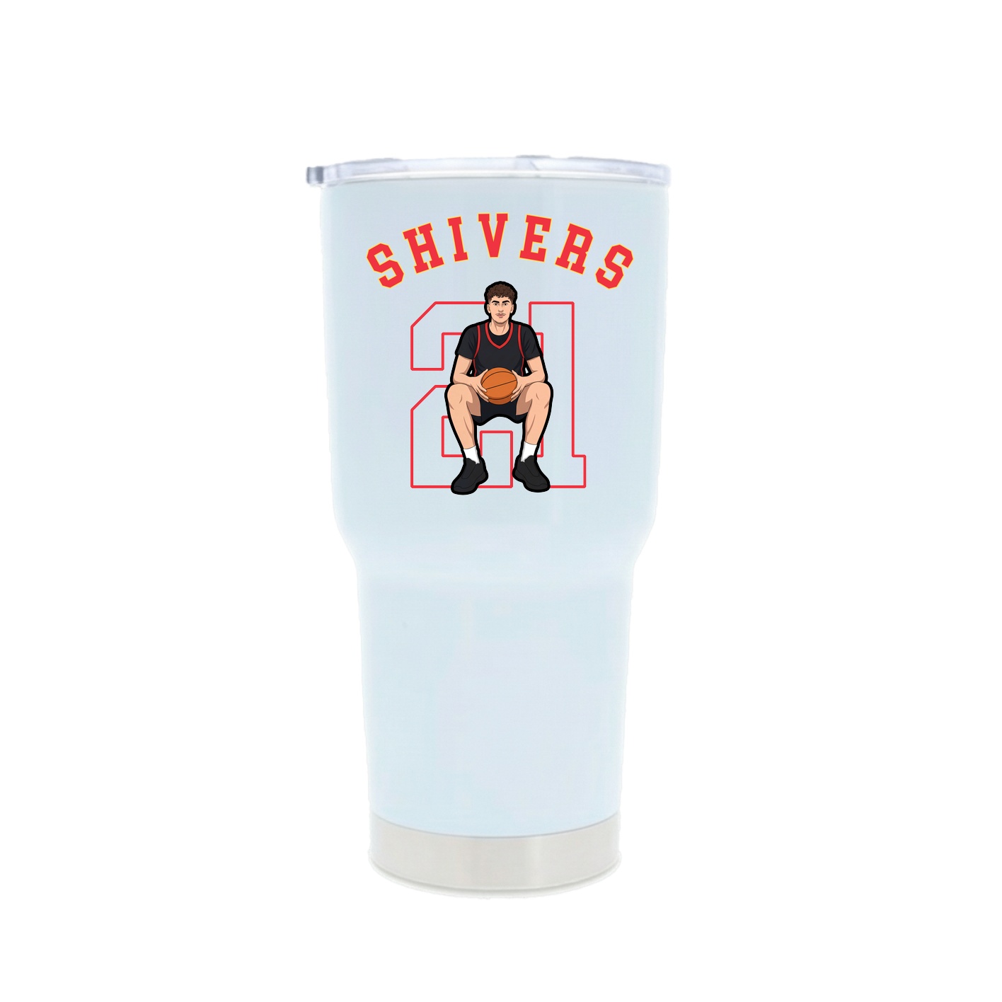 30oz Stainless Steel Tumbler — Shirsey Arch in White
