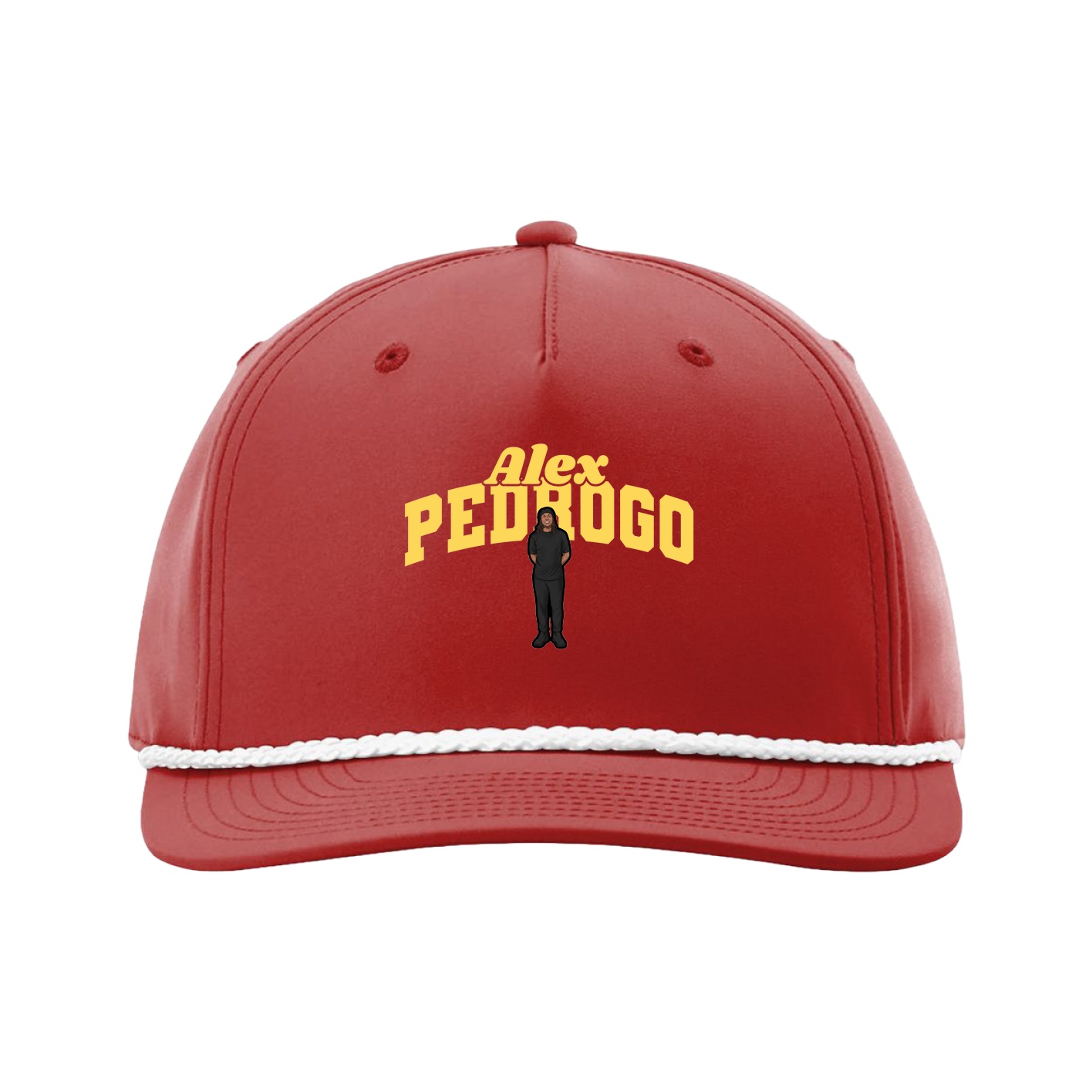 Five-Panel Classic Rope Cap — Signature Arch in Red