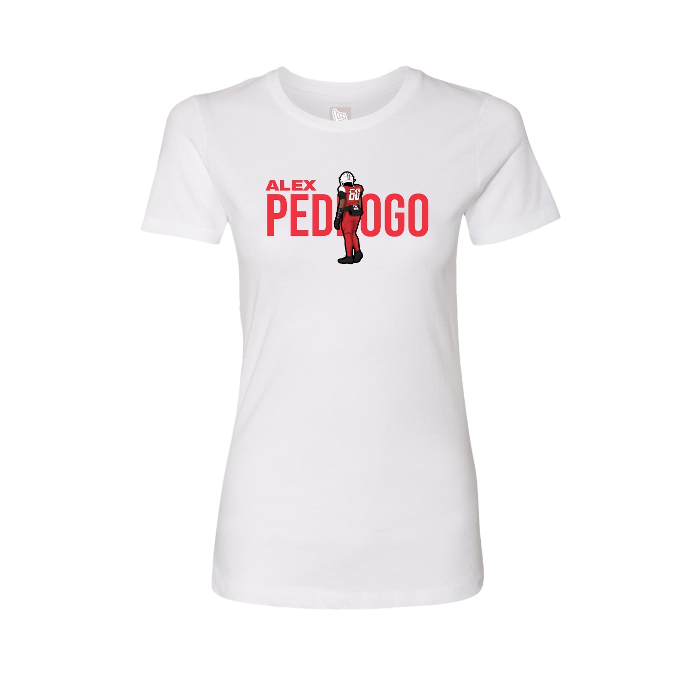 Fitted Women's Tee — Player Name in White