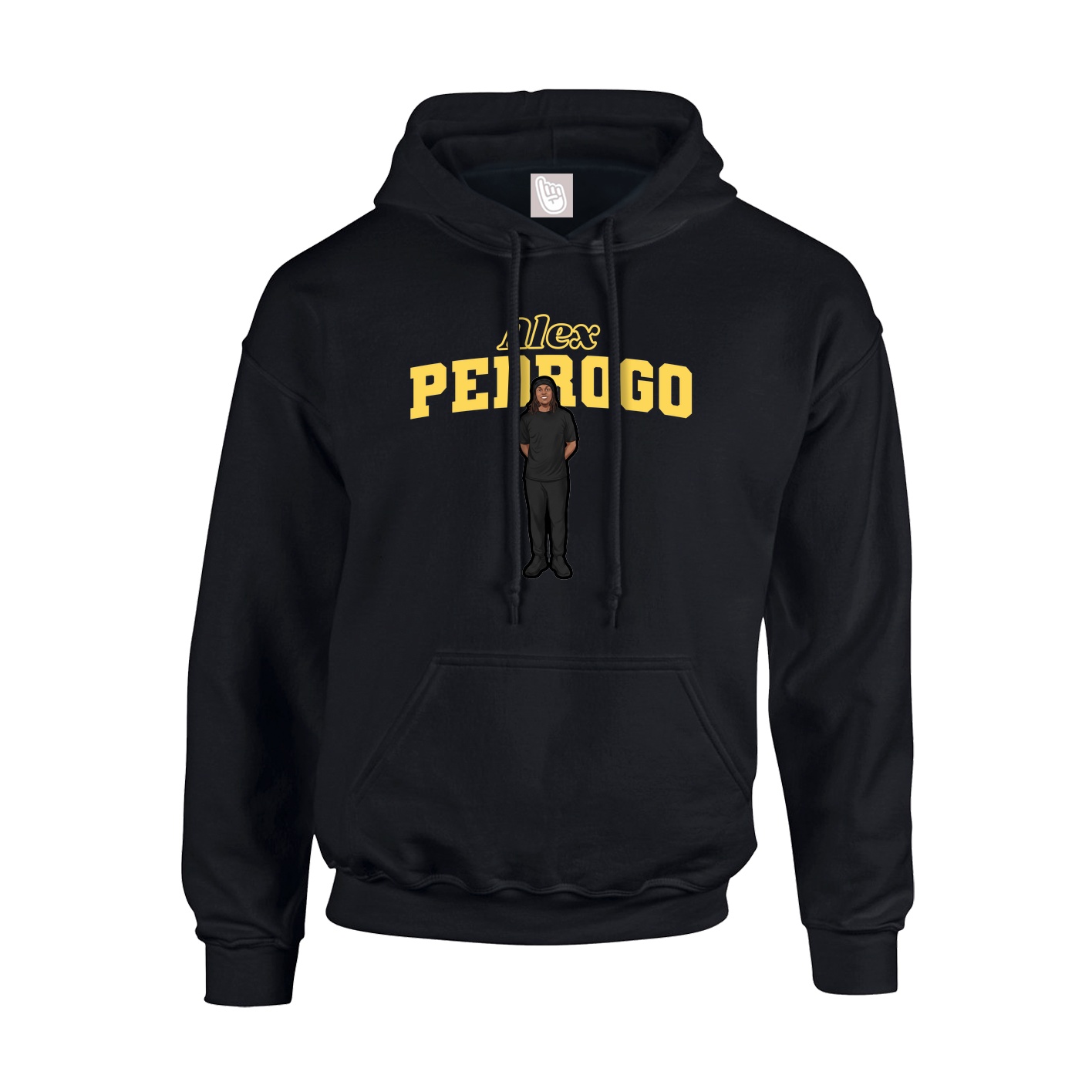 Youth Hoodie — Name Arch in Black