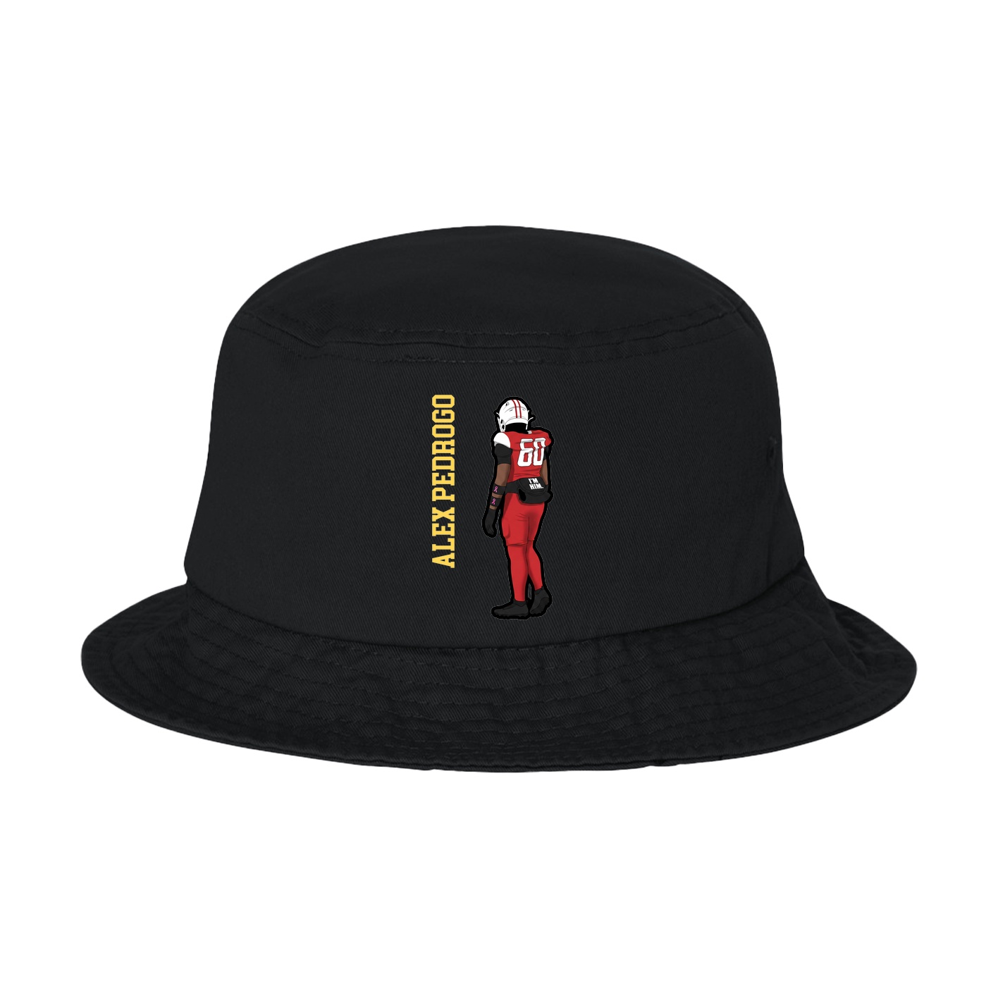 Bucket Cap — Name Vertical in Black