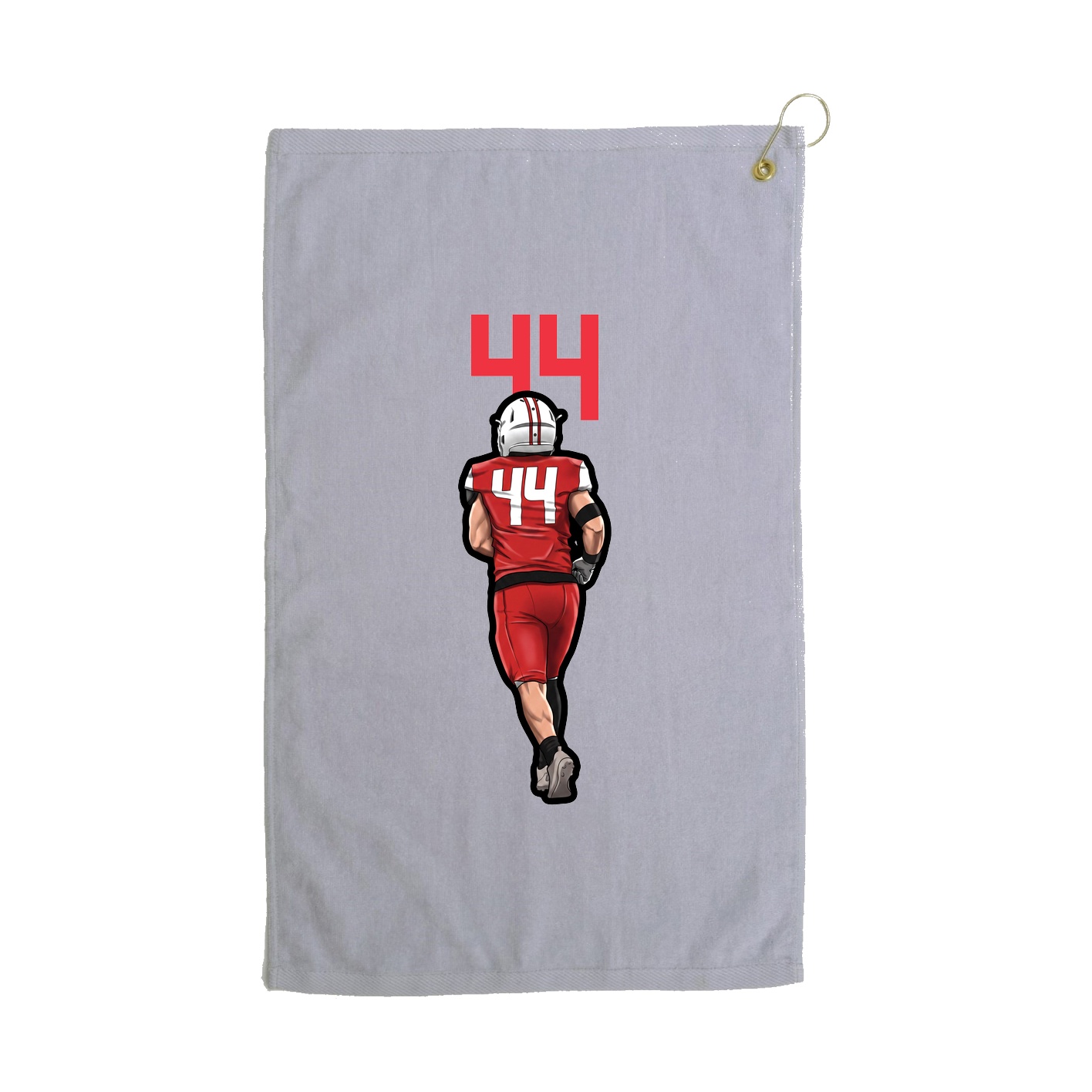 Golf Towel — Number Top in Grey