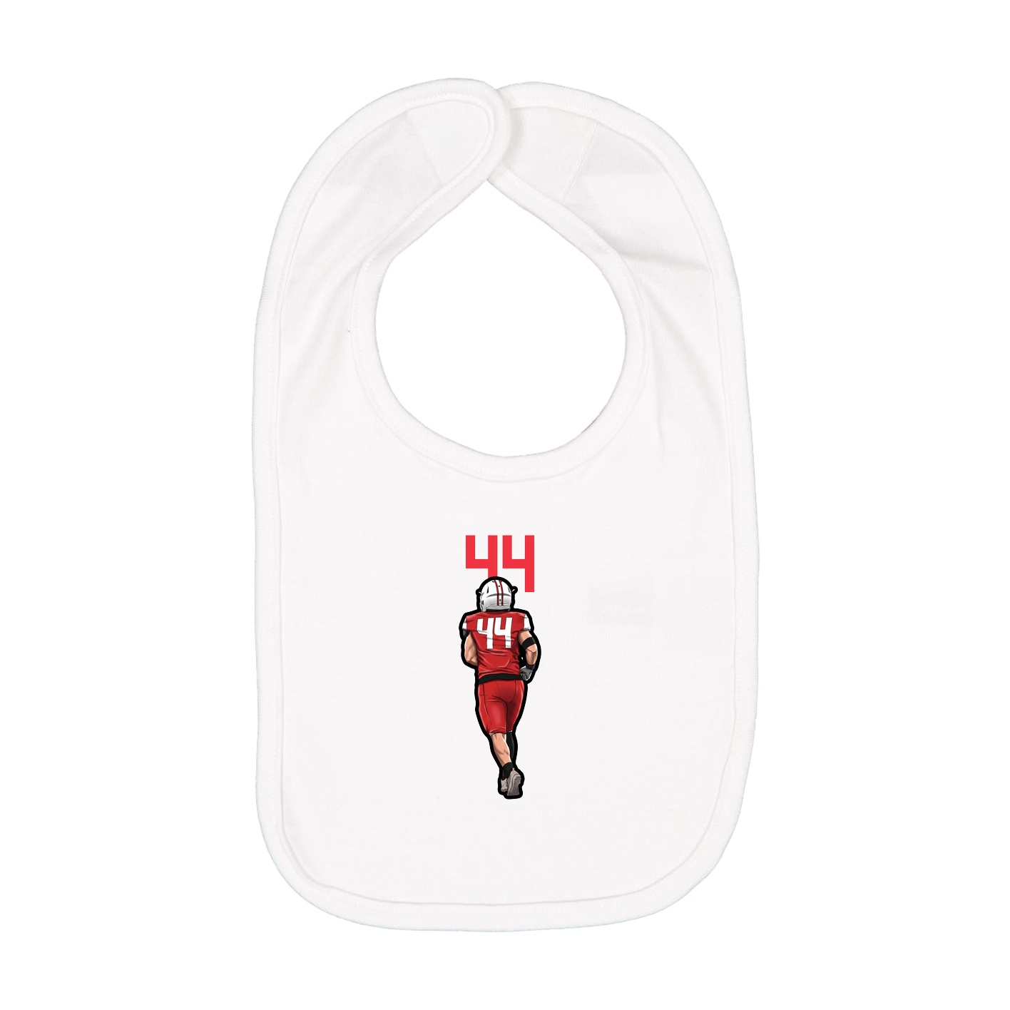 Infant Bib — Number Top in White