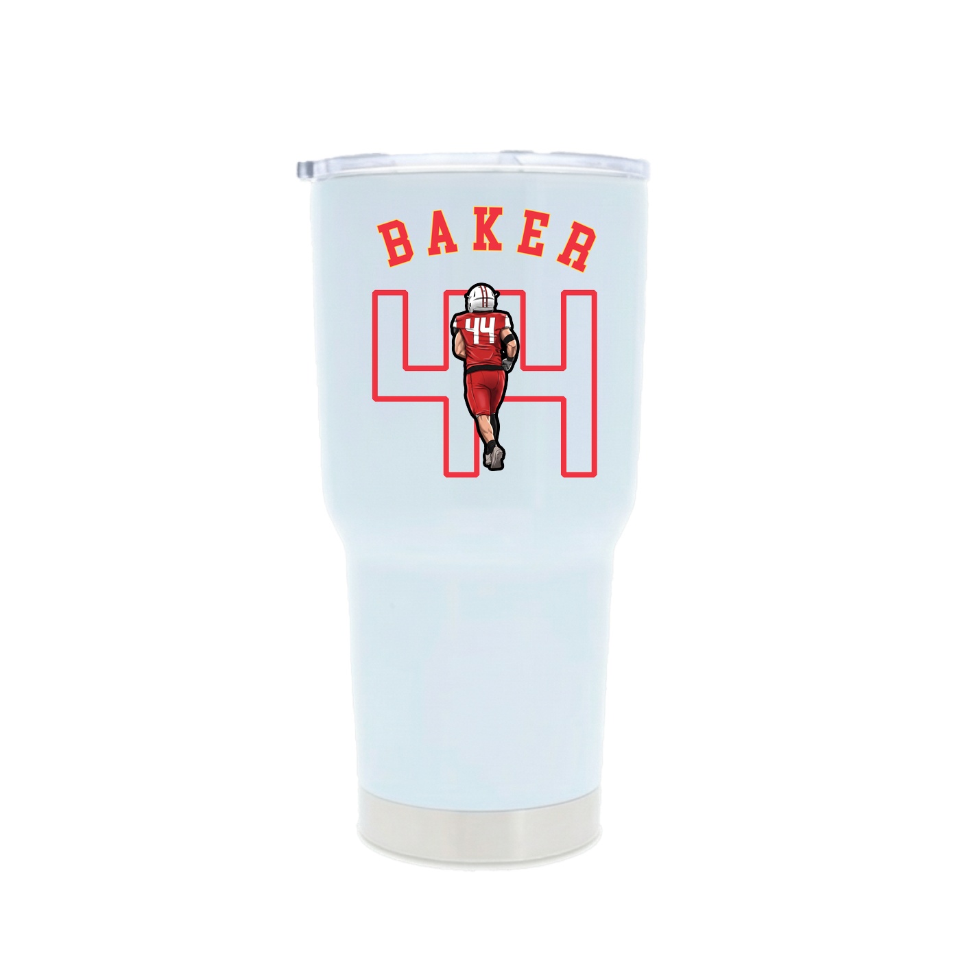 30oz Stainless Steel Tumbler — Shirsey Arch in White