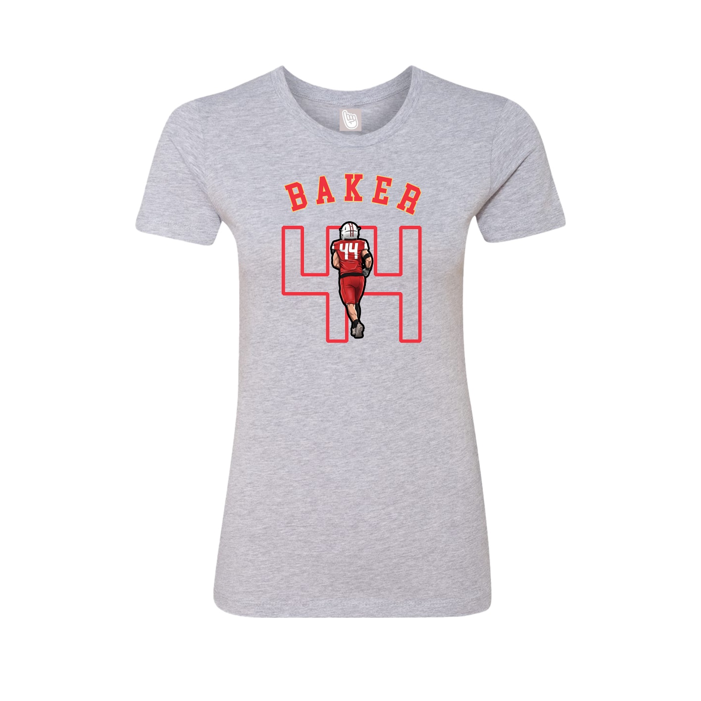 Fitted Women's Tee — Shirsey Arch in Grey