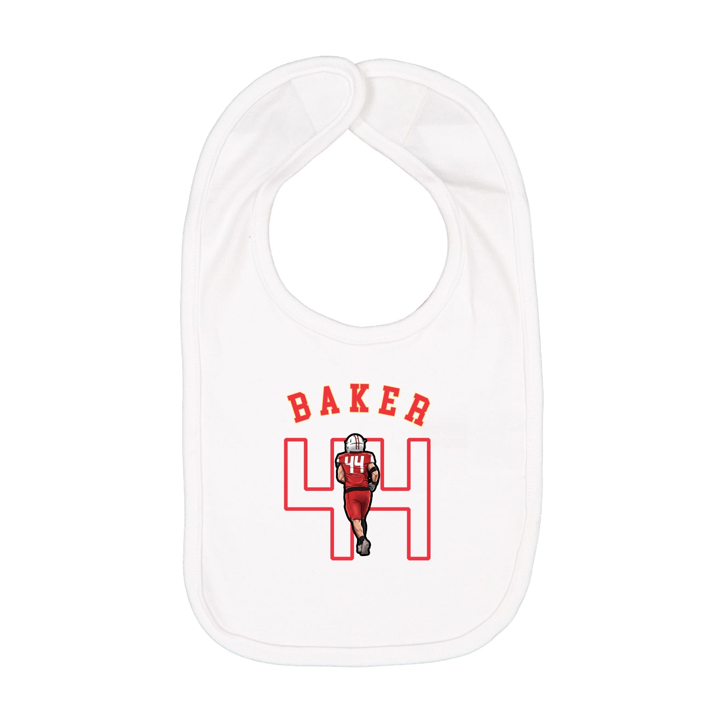 Infant Bib — Shirsey Arch in White