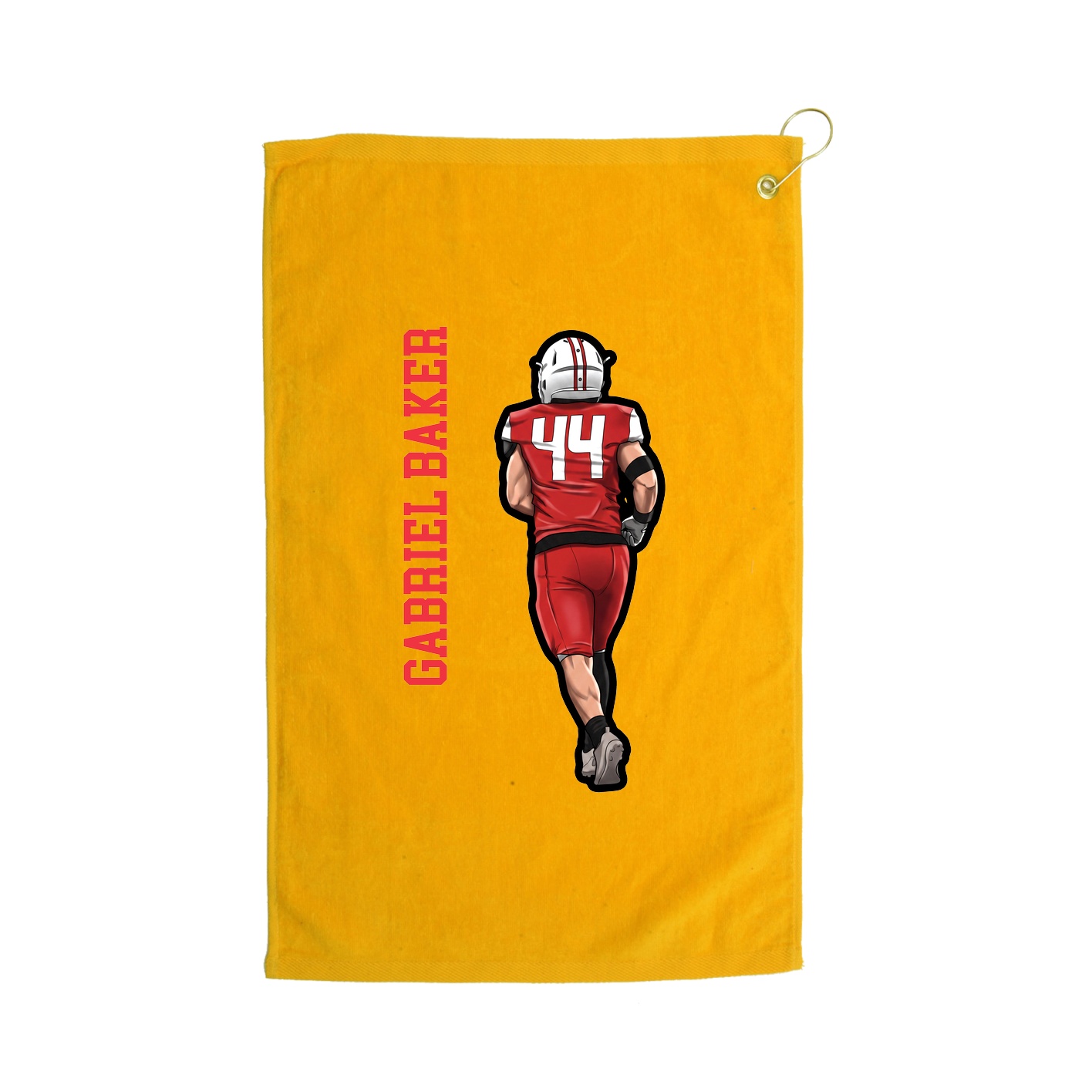 Golf Towel — Name Vertical in Gold