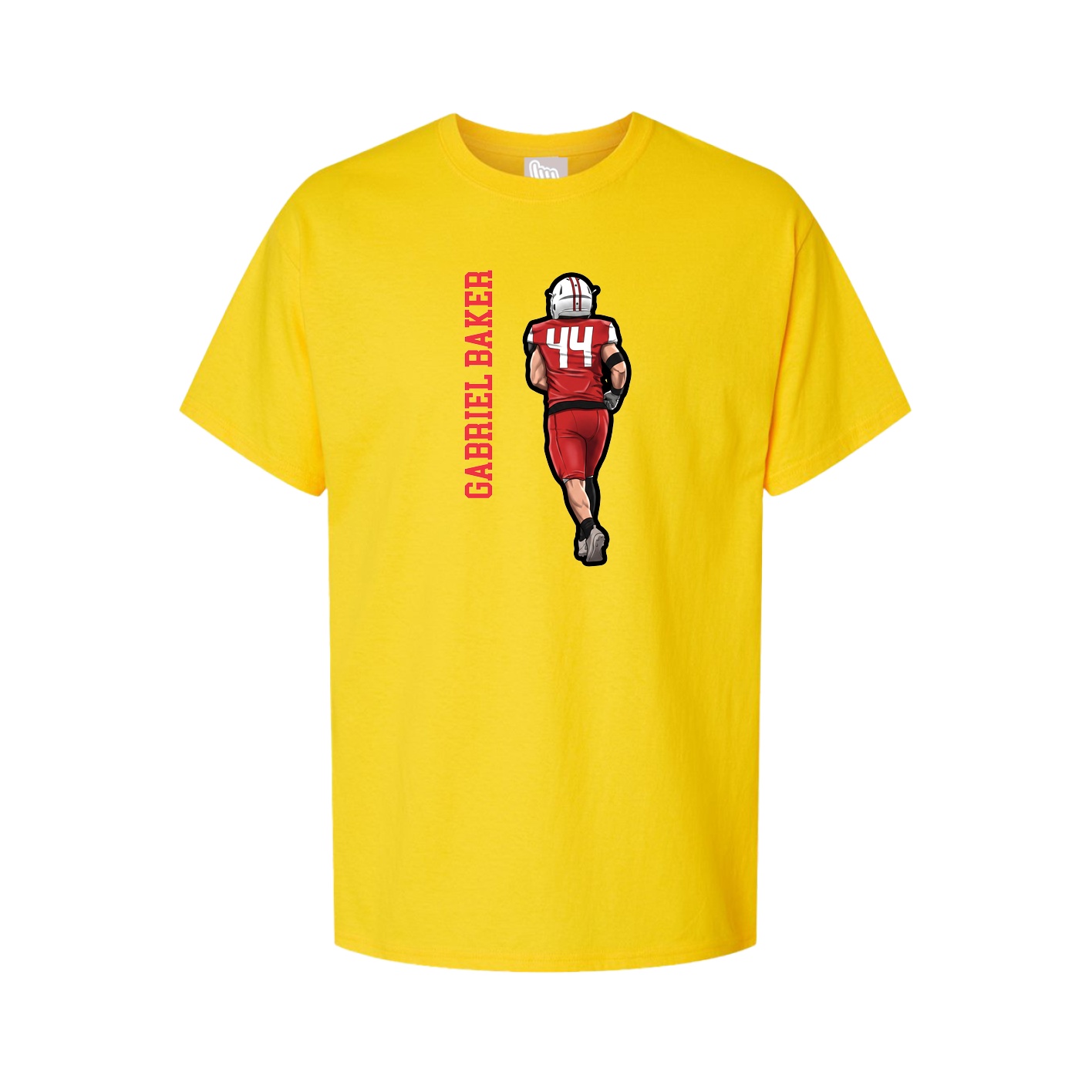 Youth Tee — Name Vertical in Gold