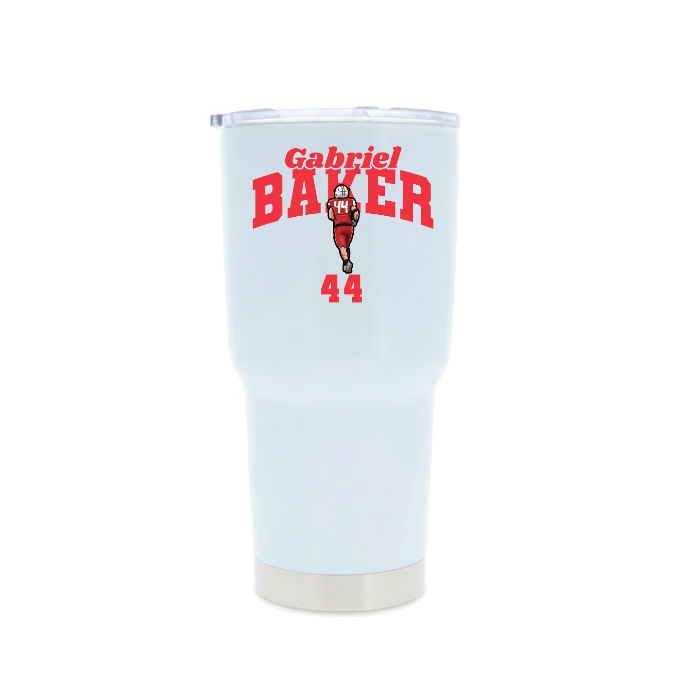 30oz Stainless Steel Tumbler — Signature Arch in White