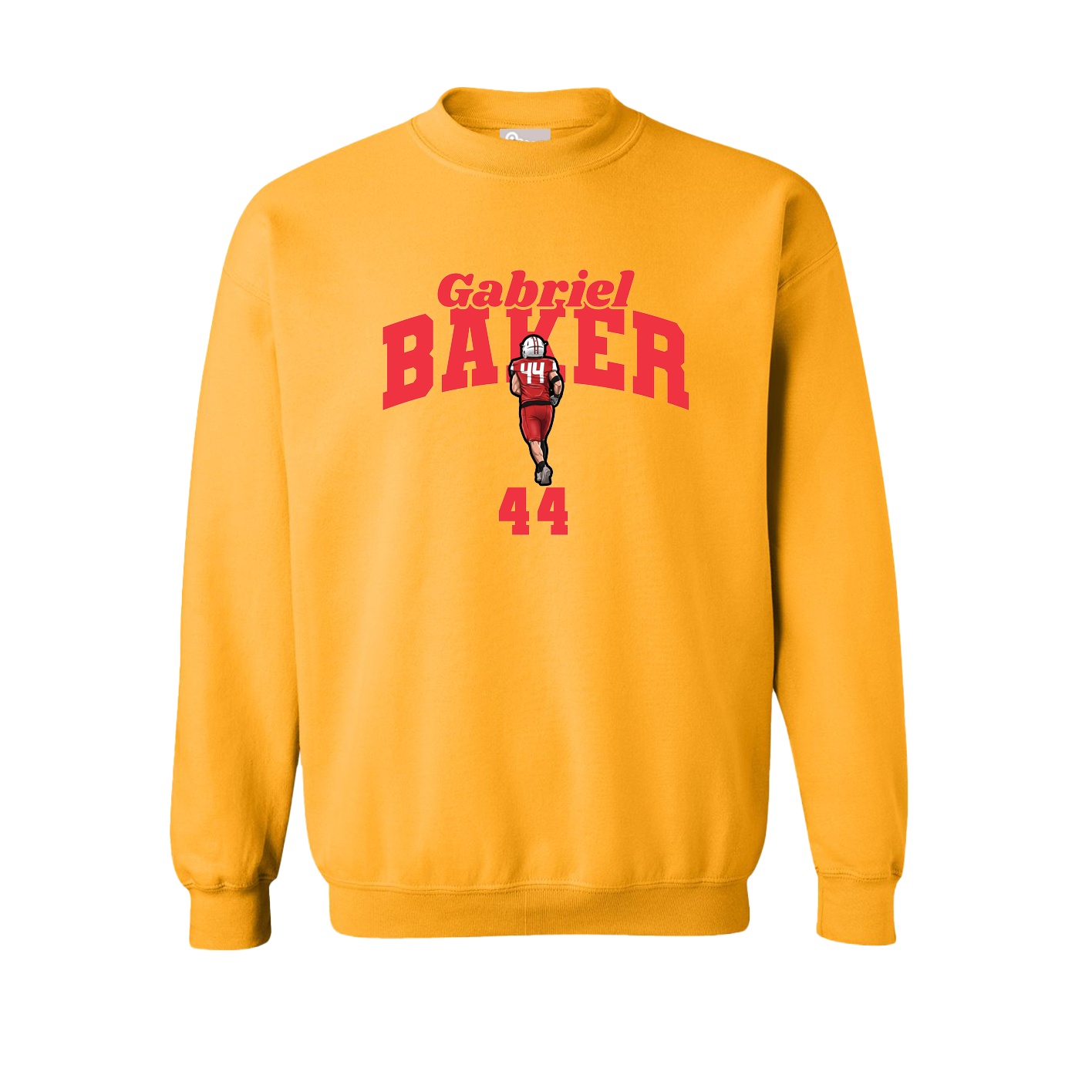 Fleece Crew — Signature Arch in Gold