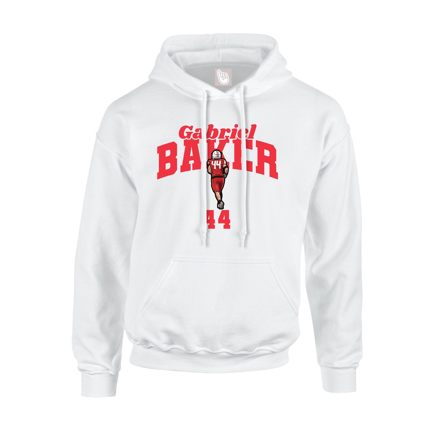Youth Hoodie — Signature Arch in White