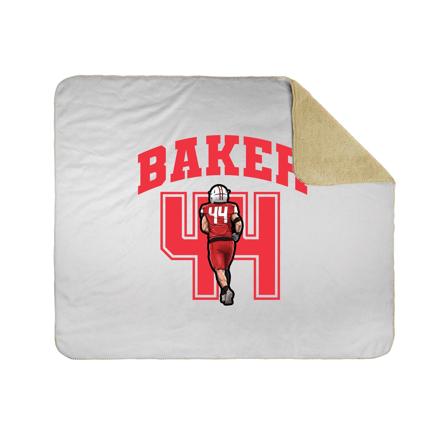 Throw Blanket — Number in White