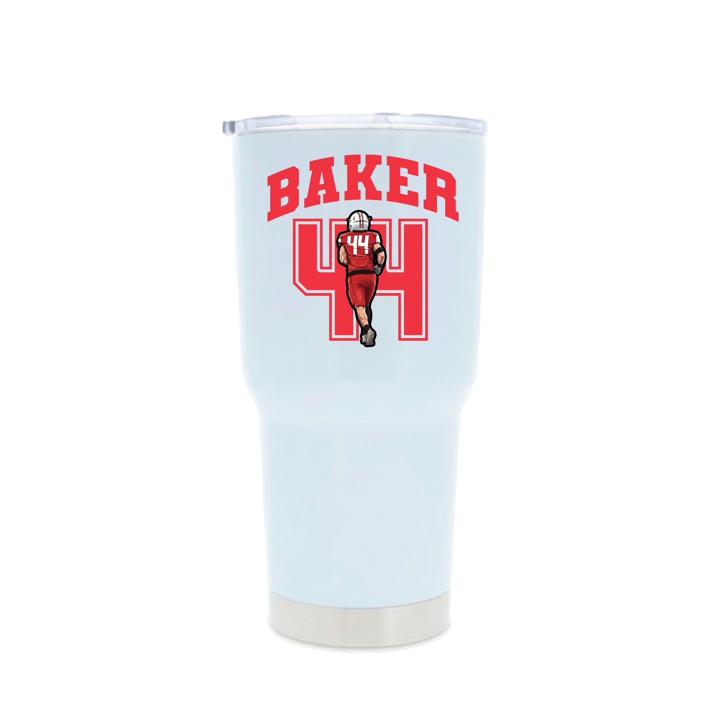 30oz Stainless Steel Tumbler — Number in White
