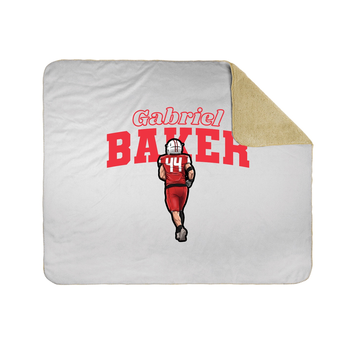 Throw Blanket — Name Arch in White