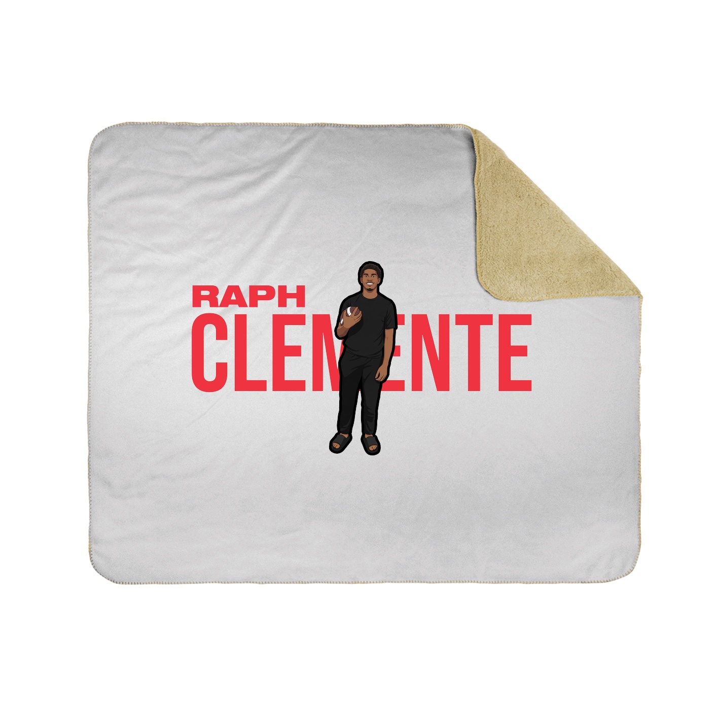 Throw Blanket — Player Name in White