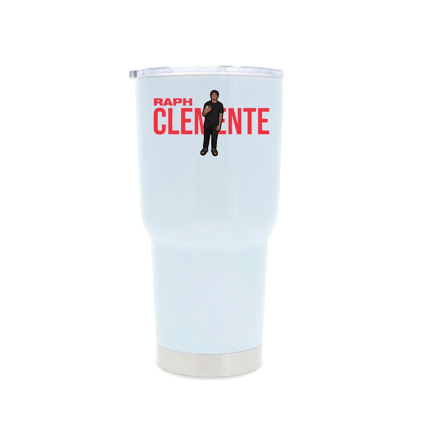 30oz Stainless Steel Tumbler — Player Name in White