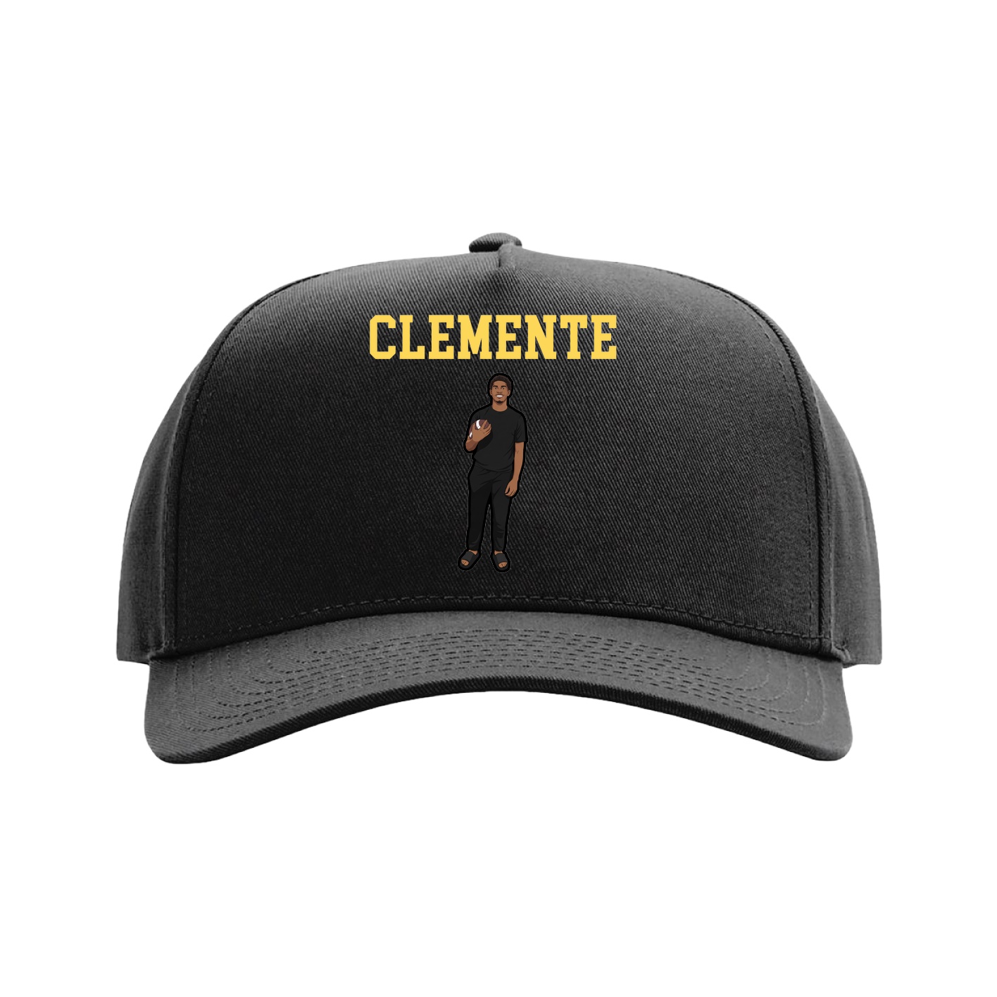 Full Fabric Five-Panel Champ Cap — Shirsey in Black