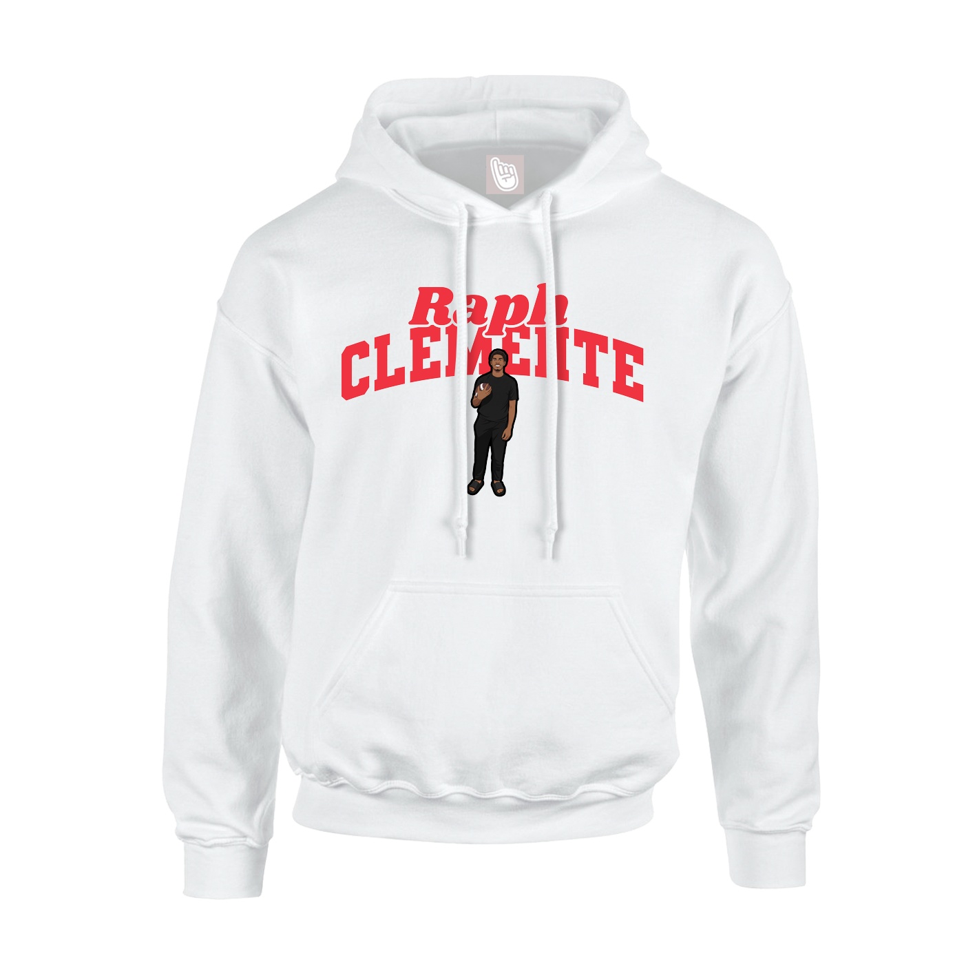 Youth Hoodie — Signature Arch in White