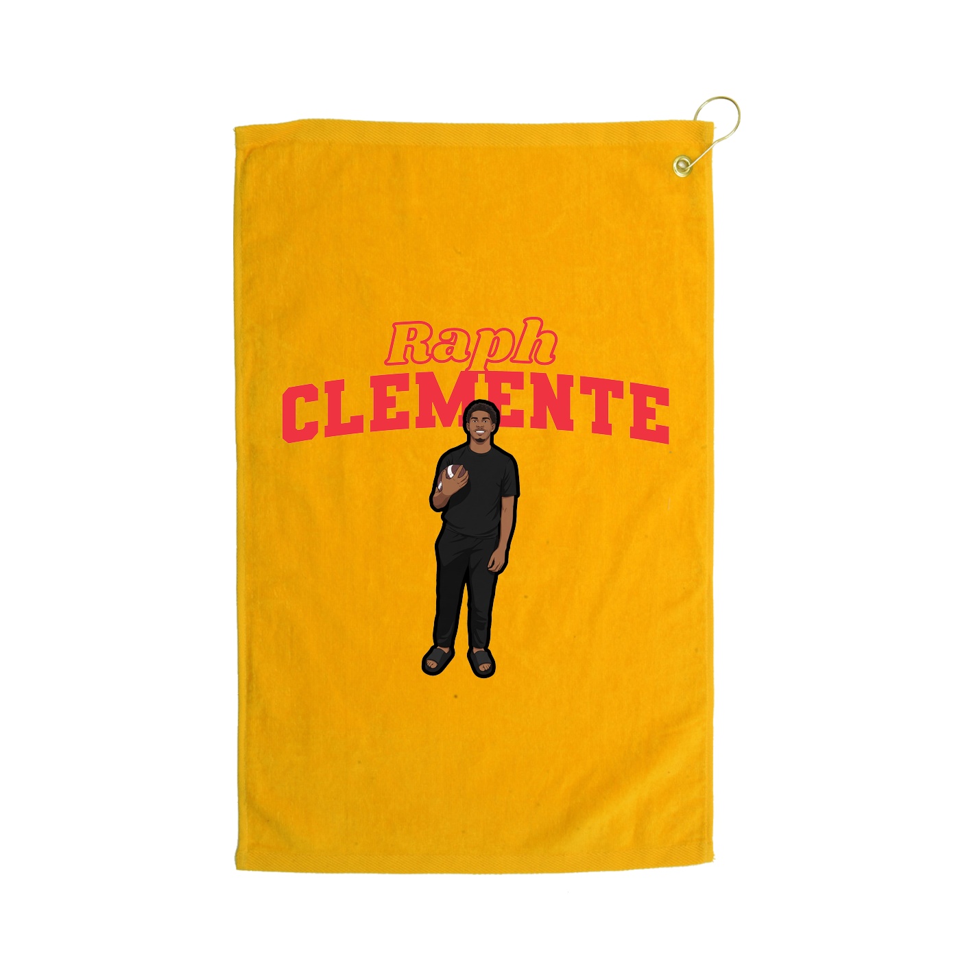 Golf Towel — Name Arch in Gold