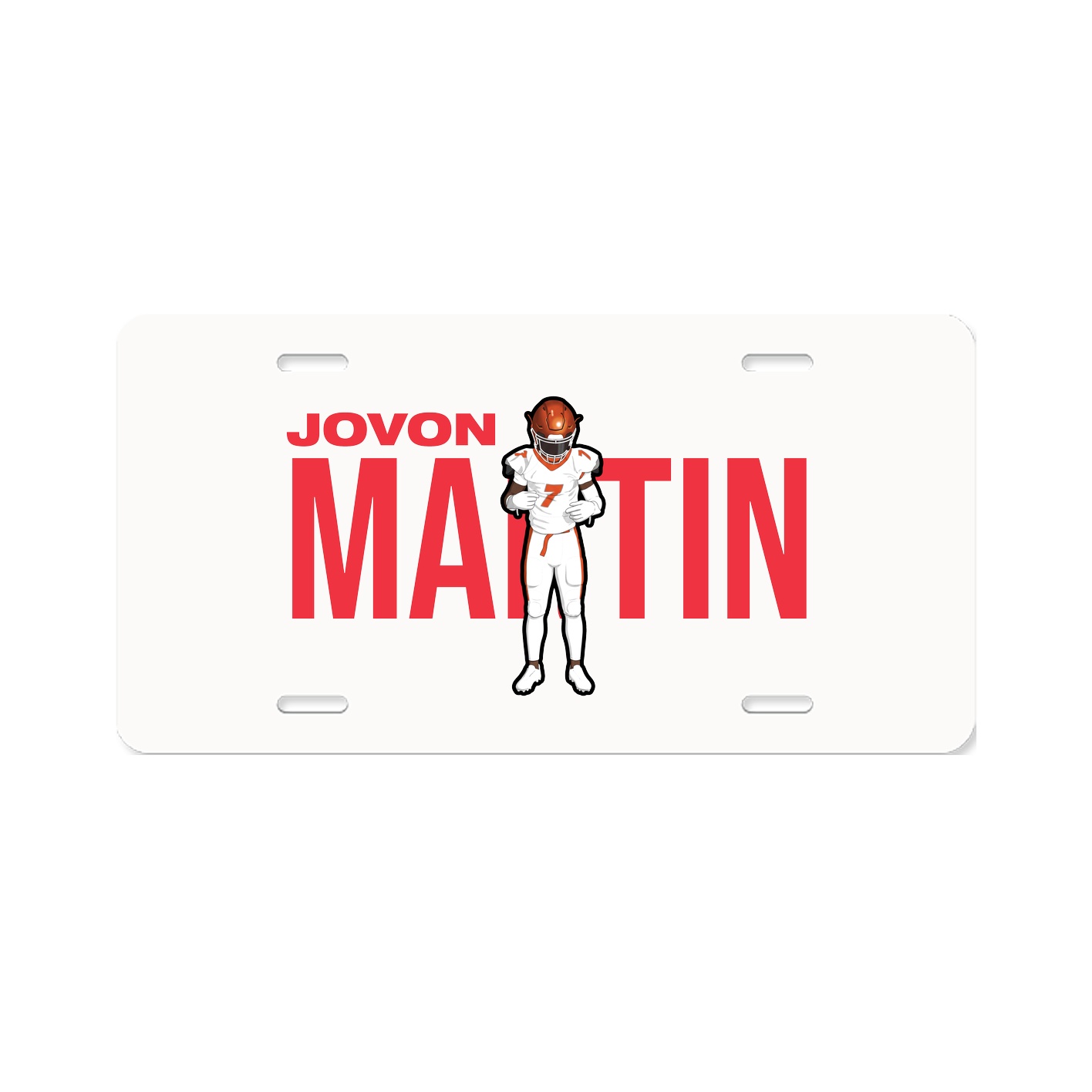 License Plate — Player Name in Classic