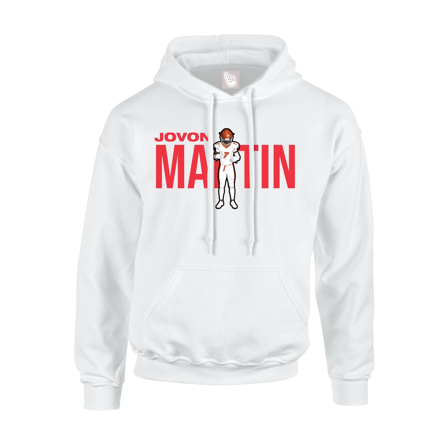 Youth Hoodie — Player Name in White