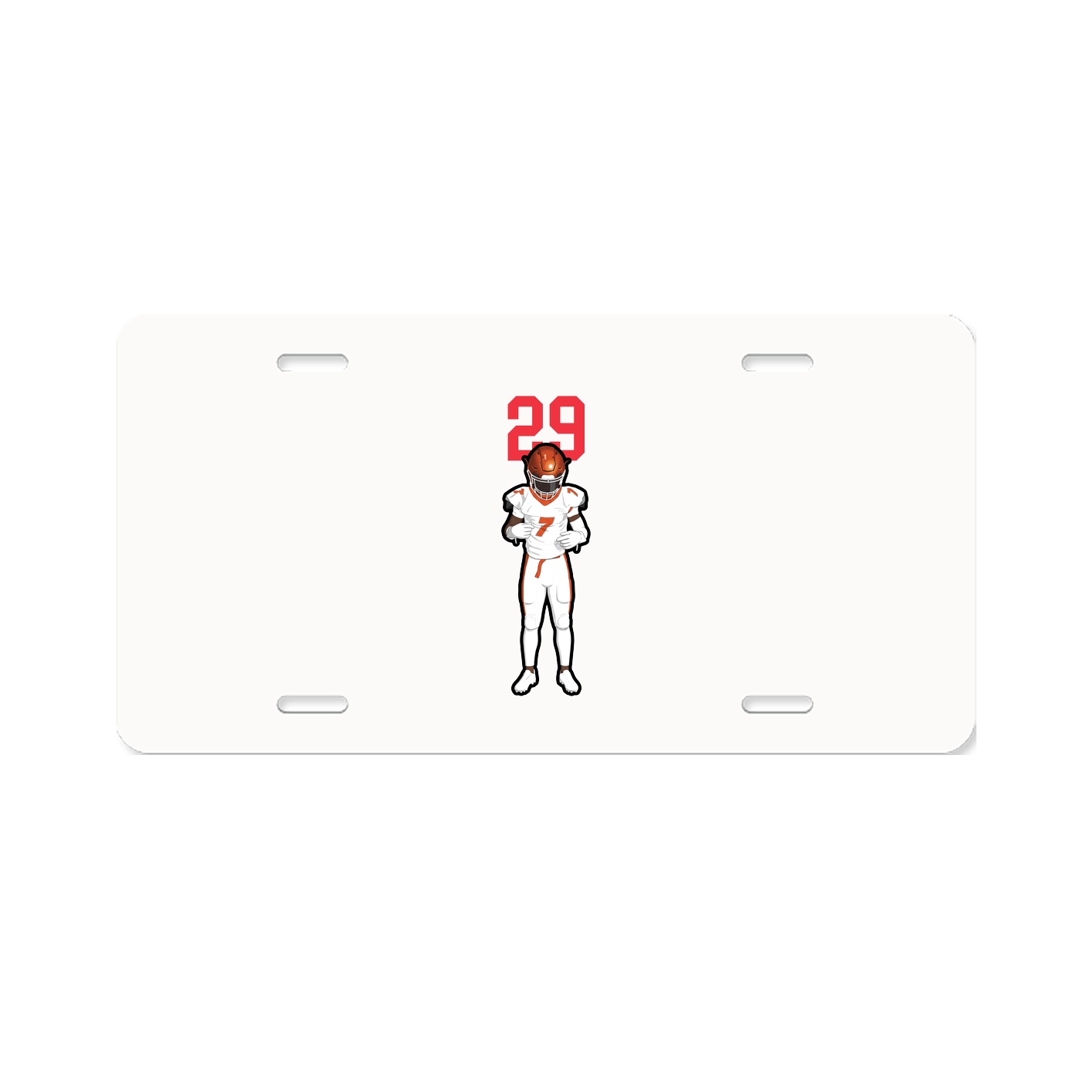 License Plate — Number Top in Classic