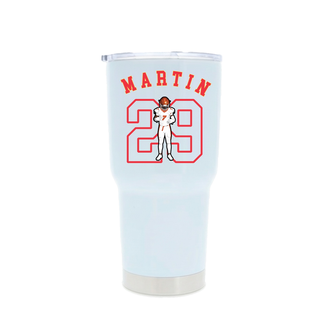 30oz Stainless Steel Tumbler — Shirsey Arch in White