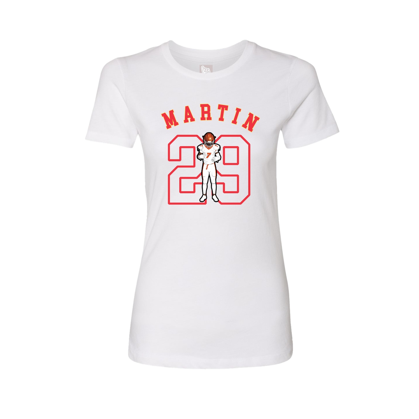 Fitted Women's Tee — Shirsey Arch in White
