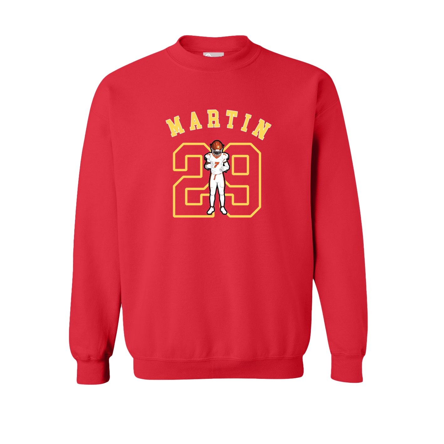 Fleece Crew — Shirsey Arch in Red