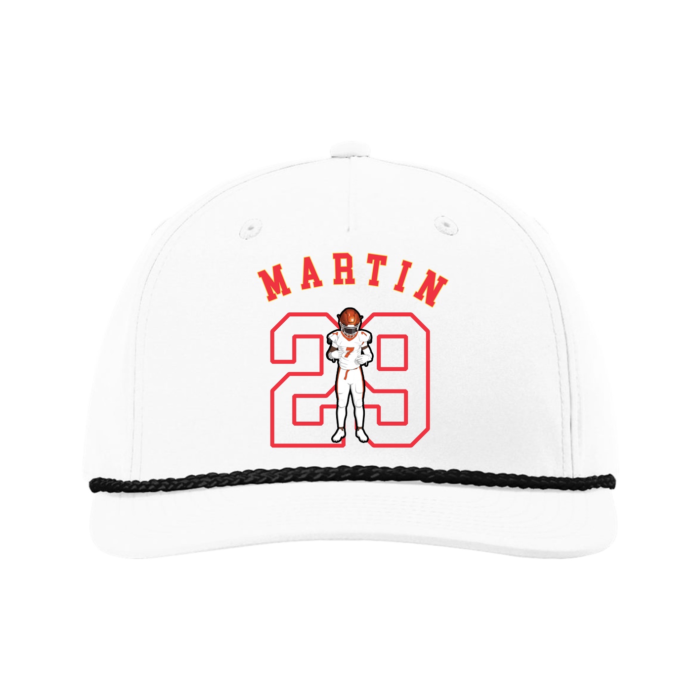 Five-Panel Classic Rope Cap — Shirsey Arch in White