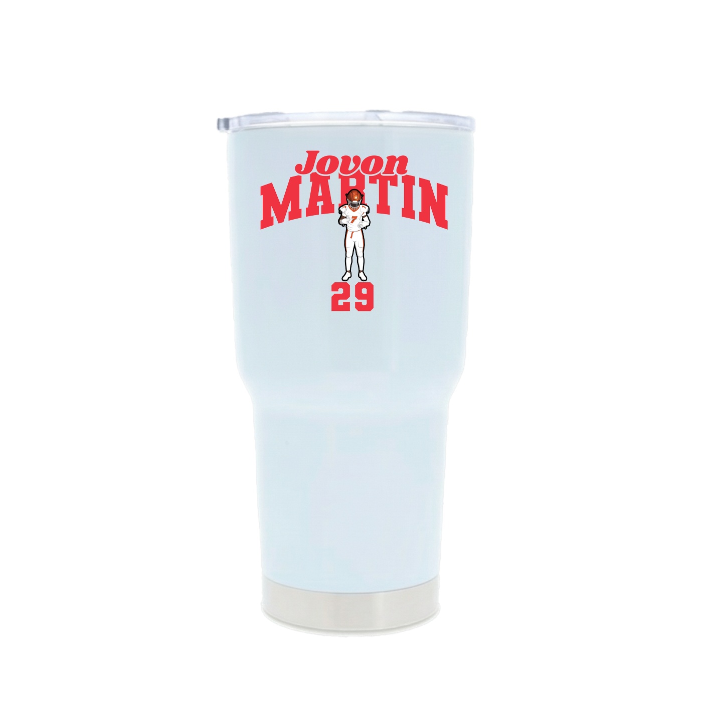 30oz Stainless Steel Tumbler — Signature Arch in White