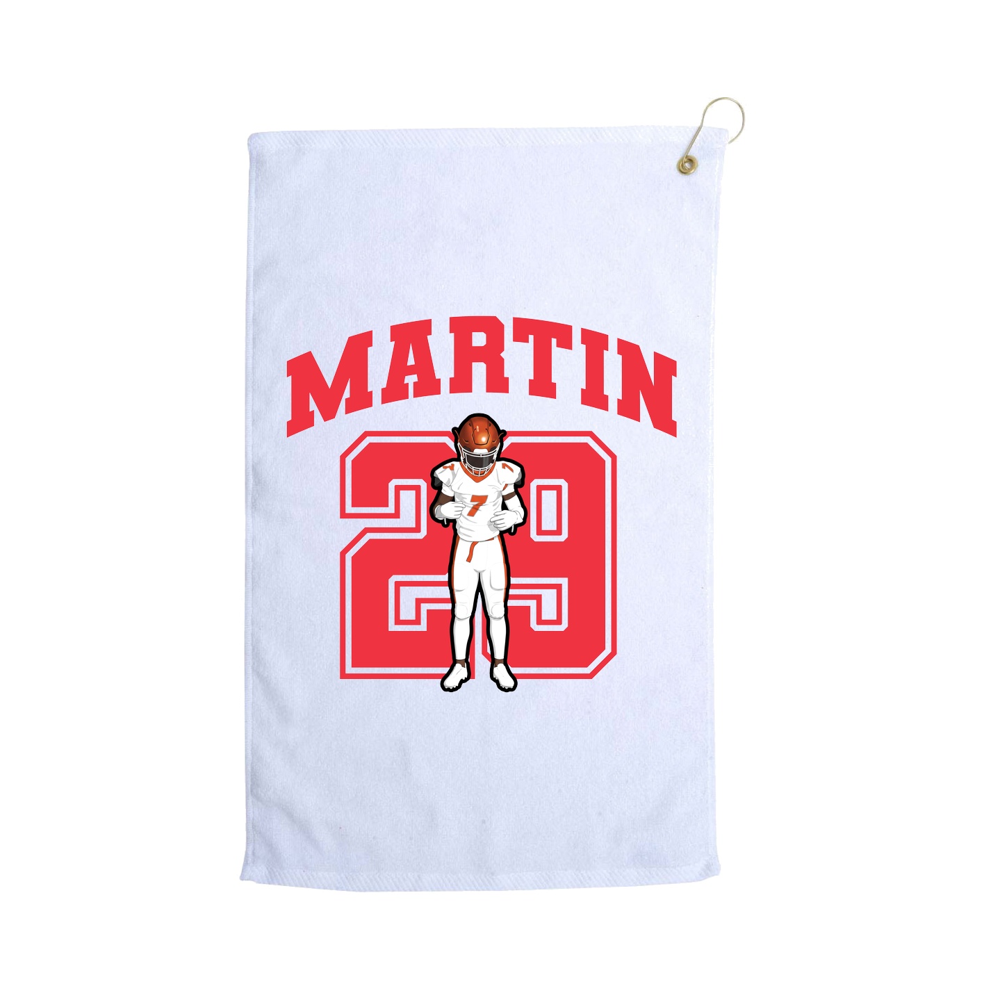 Golf Towel — Number in White