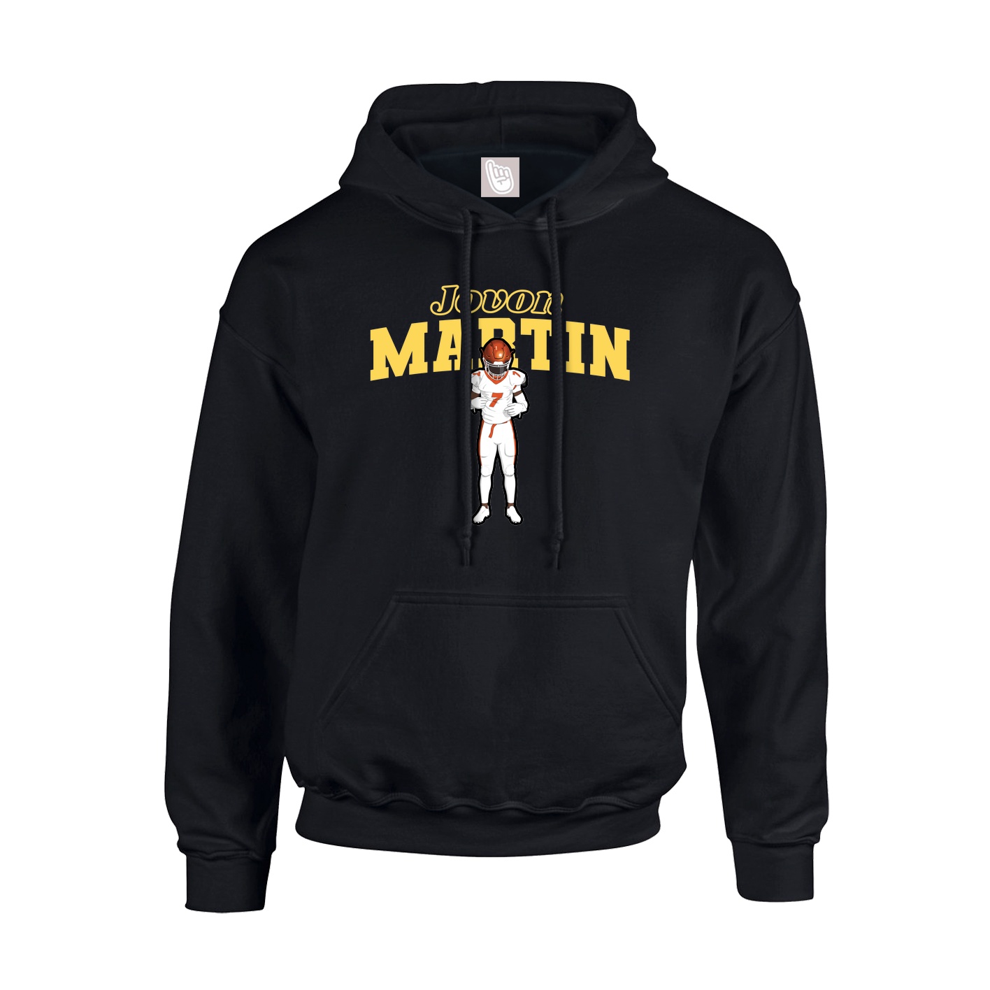 Youth Hoodie — Name Arch in Black