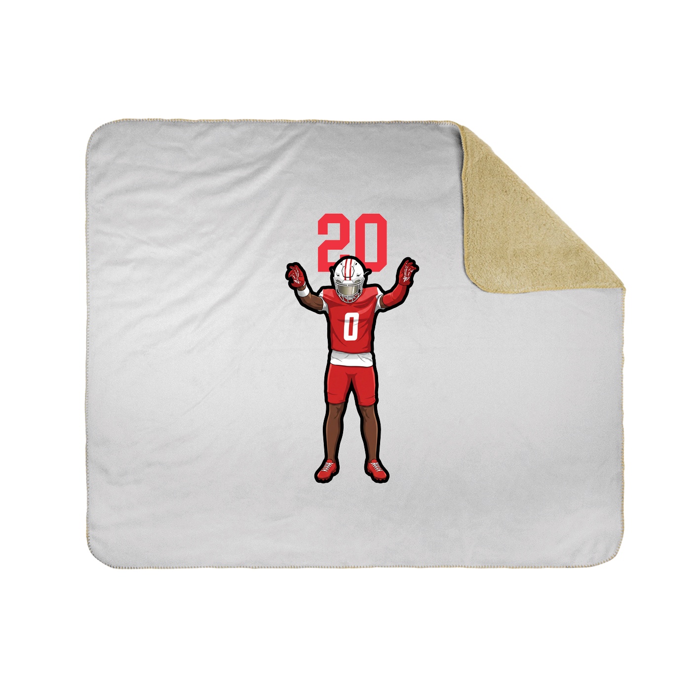 Throw Blanket — Number Top in White