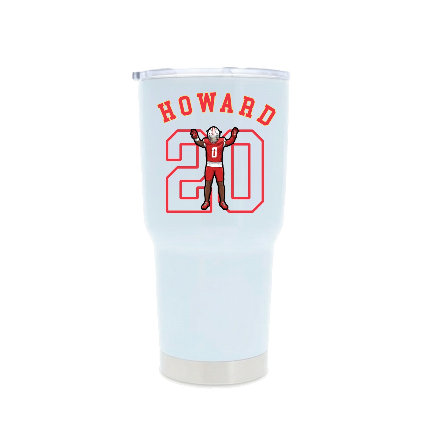 30oz Stainless Steel Tumbler — Shirsey Arch in White