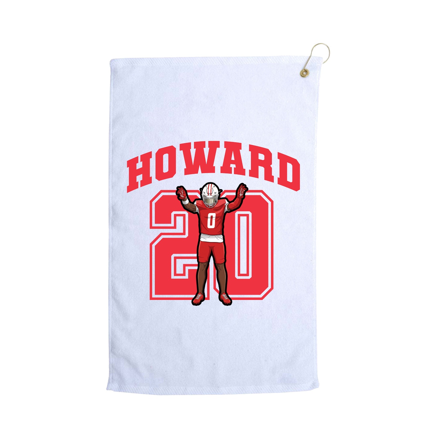 Golf Towel — Number in White