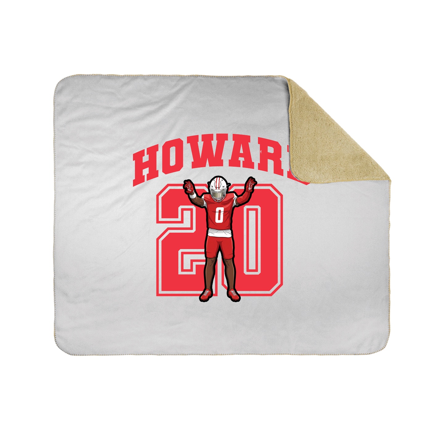 Throw Blanket — Number in White