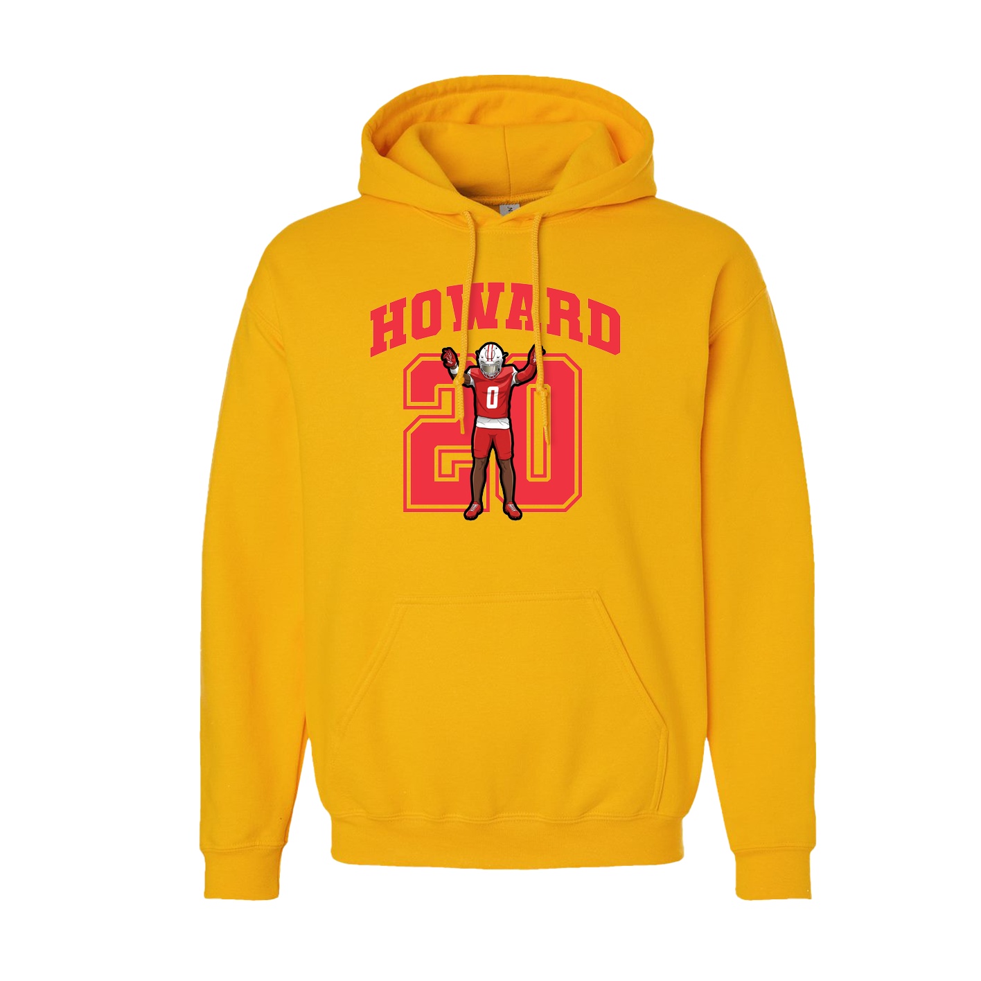 Youth Hoodie — Number in Gold