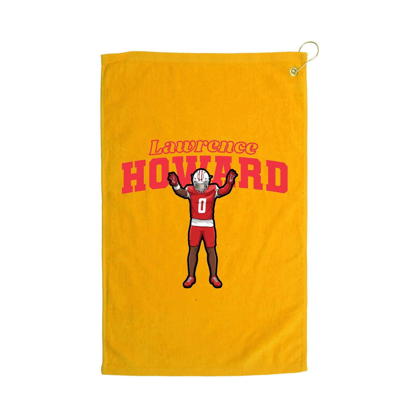 Golf Towel — Name Arch in Gold