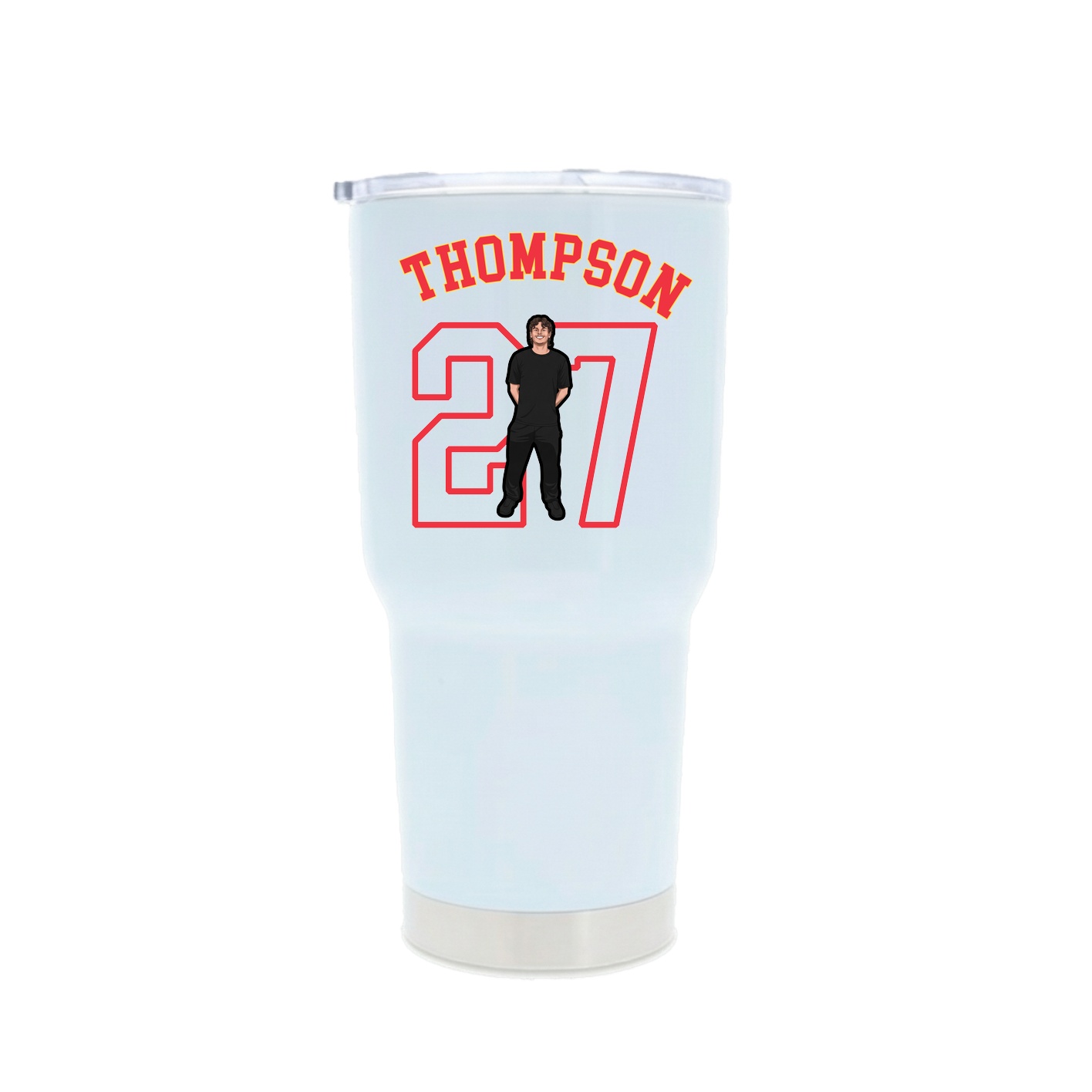 30oz Stainless Steel Tumbler — Shirsey Arch in White