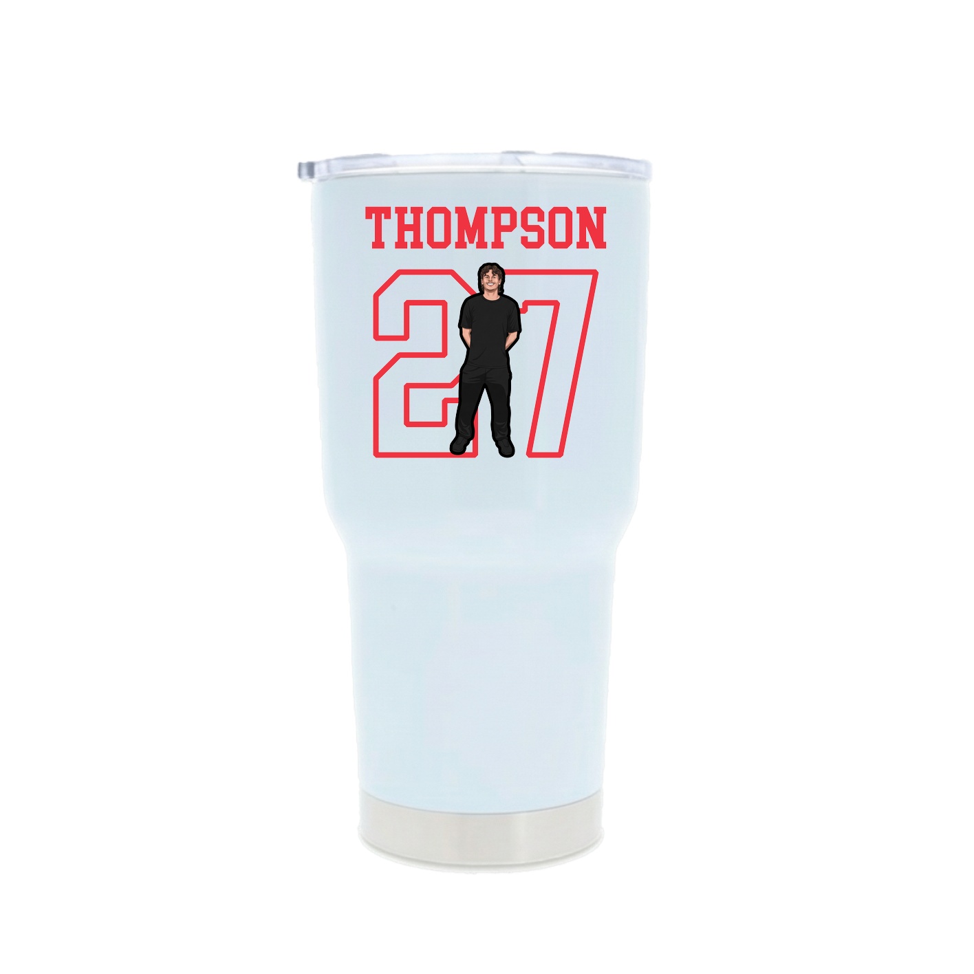 30oz Stainless Steel Tumbler — Shirsey in White