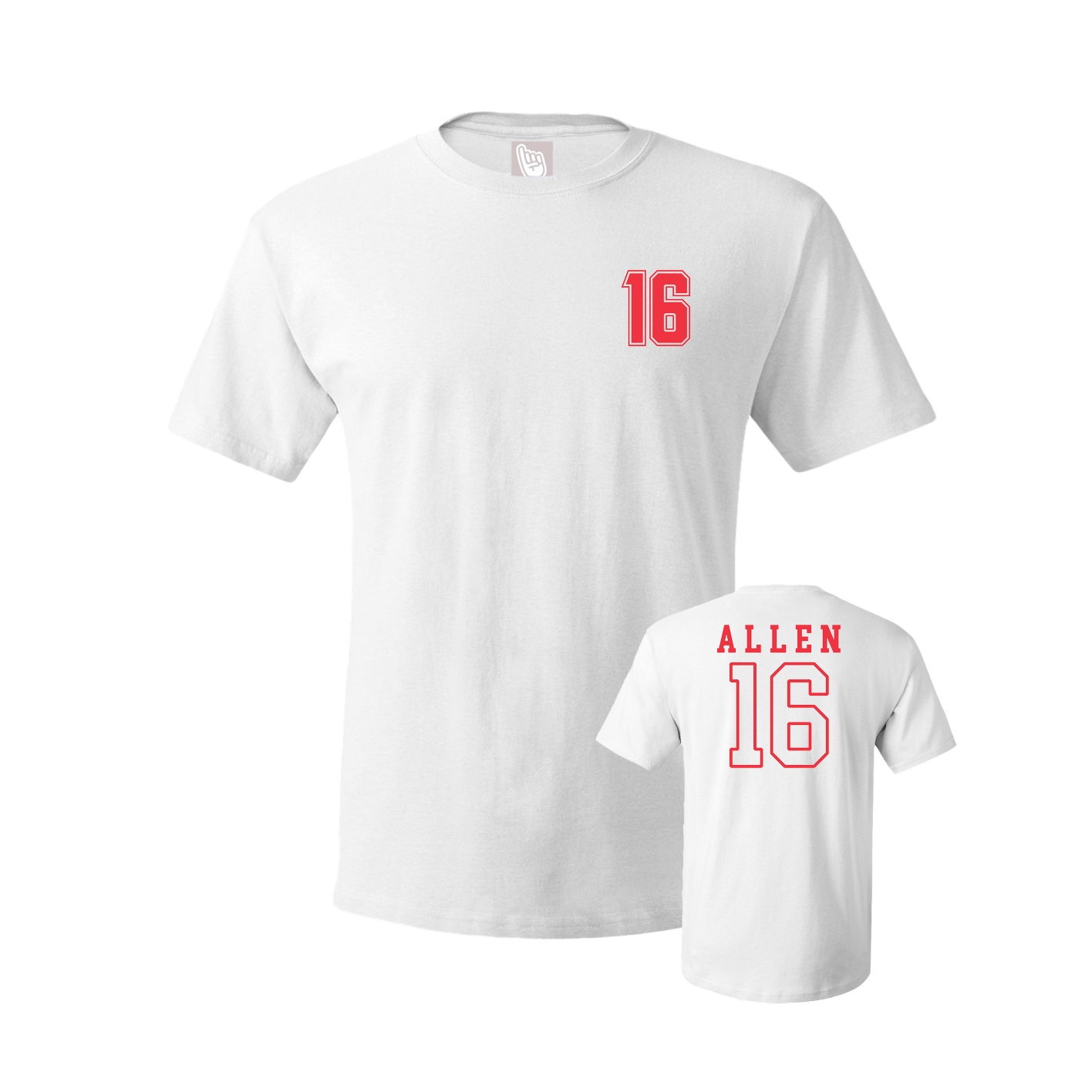 Youth Tee — Chest Back in White