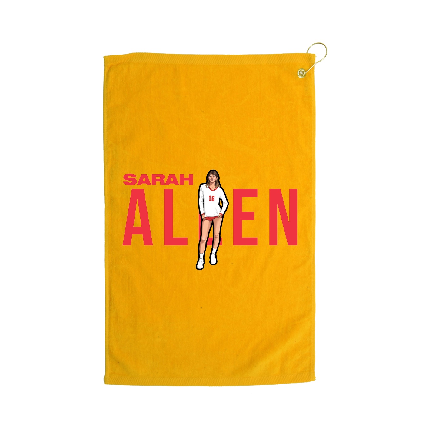 Golf Towel — Player Name in Gold