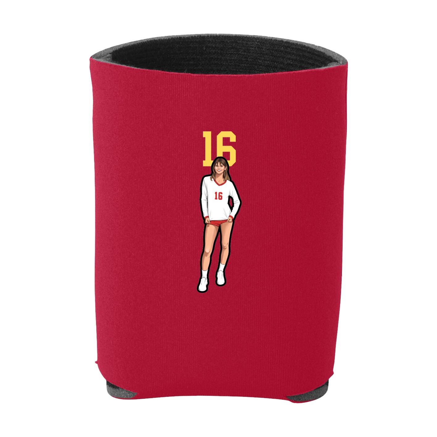 Can Holder — Number Top in Red