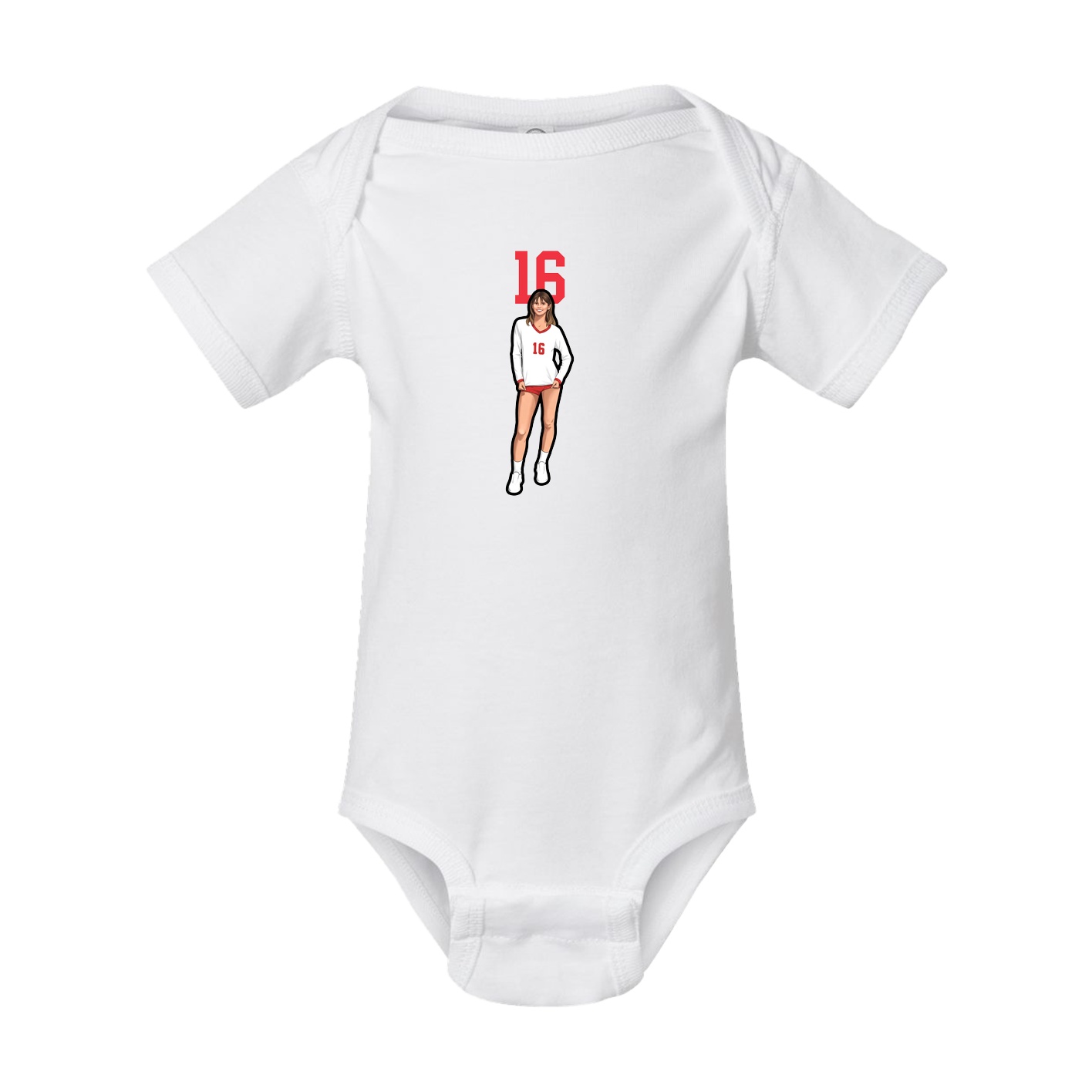 Baby Onesie — Number Top in White