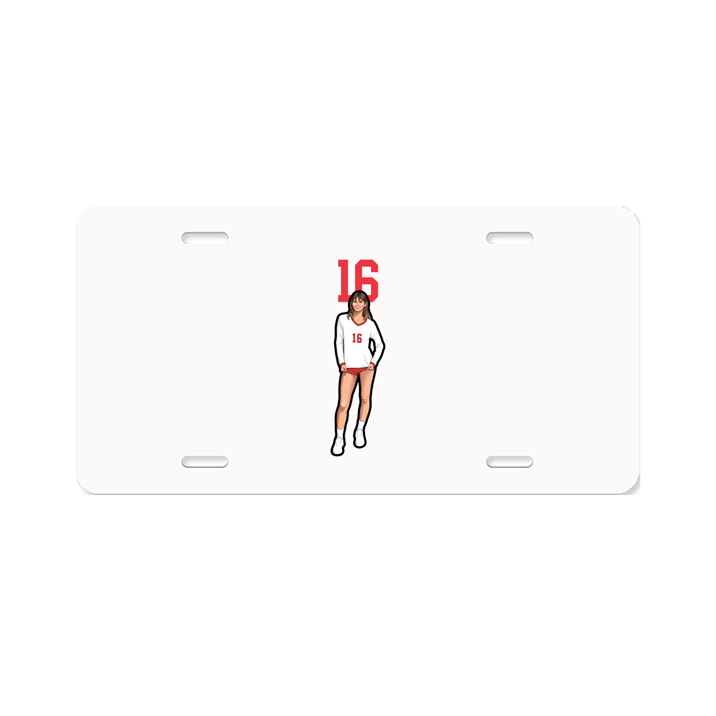 License Plate — Number Top in Classic