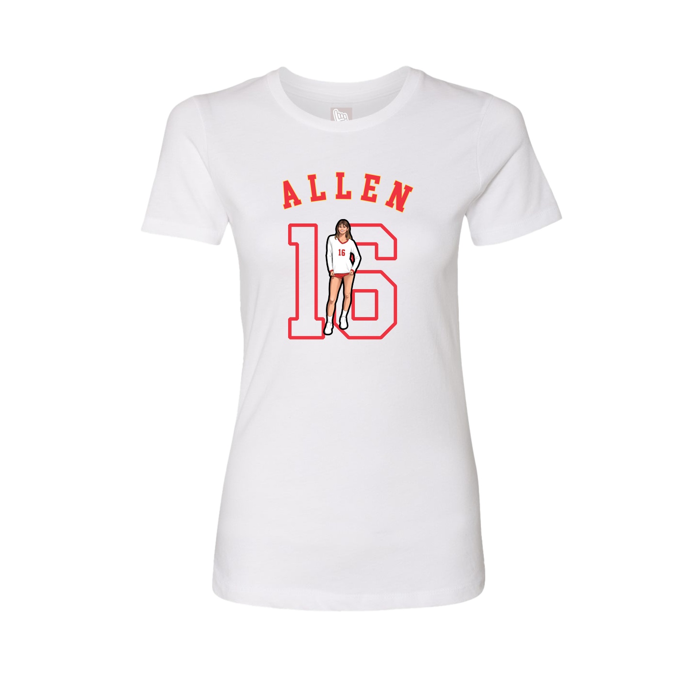 Fitted Women's Tee — Shirsey Arch in White