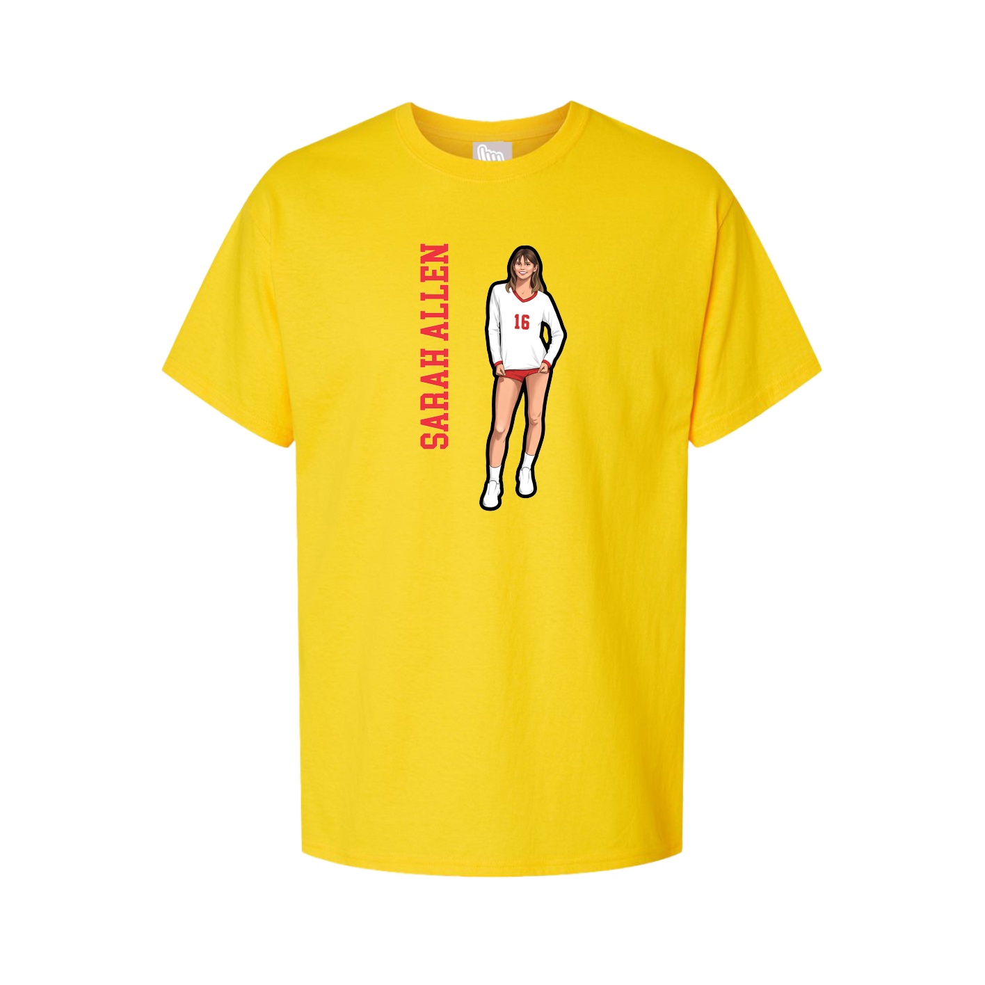 Tee — Name Vertical in Gold