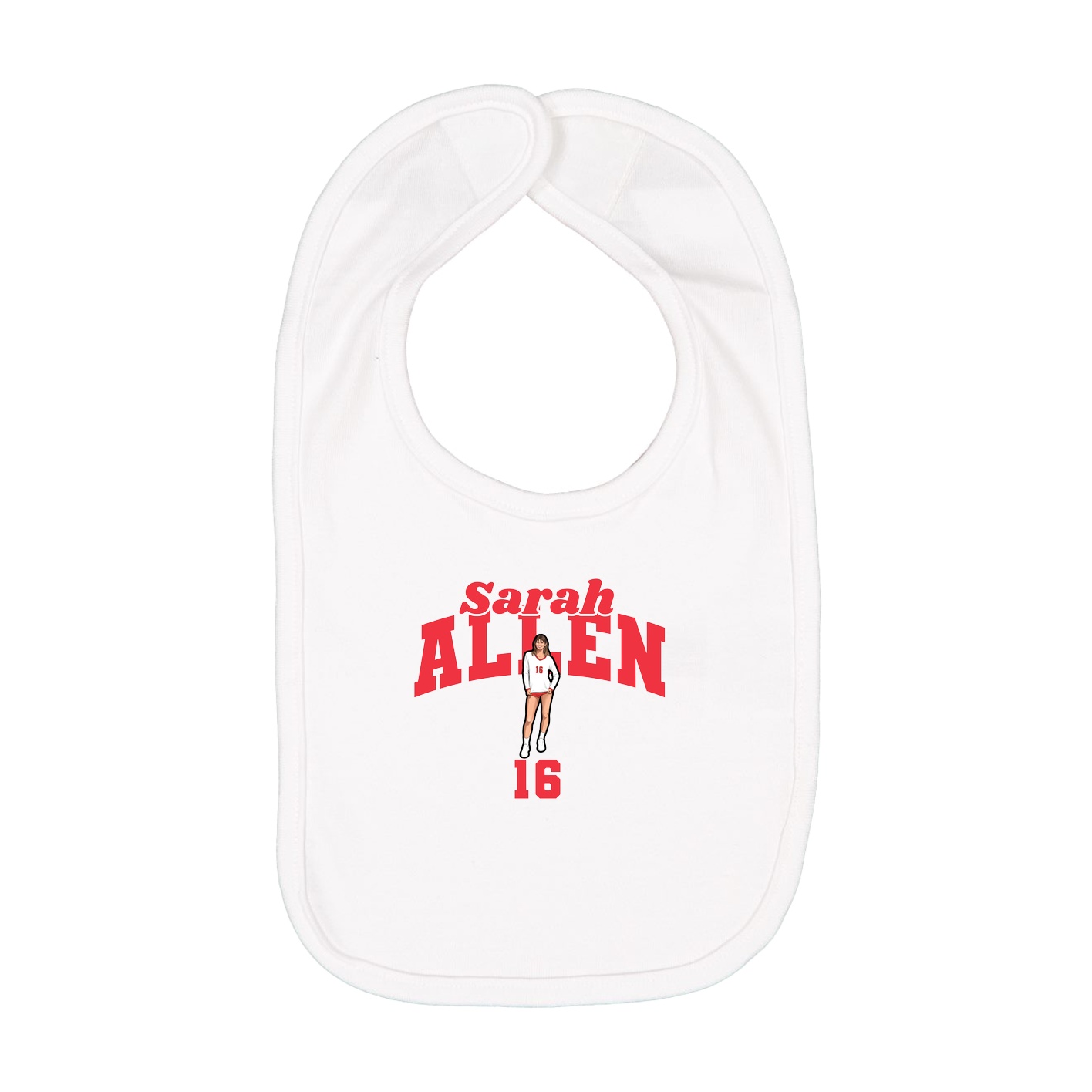 Infant Bib — Signature Arch in White